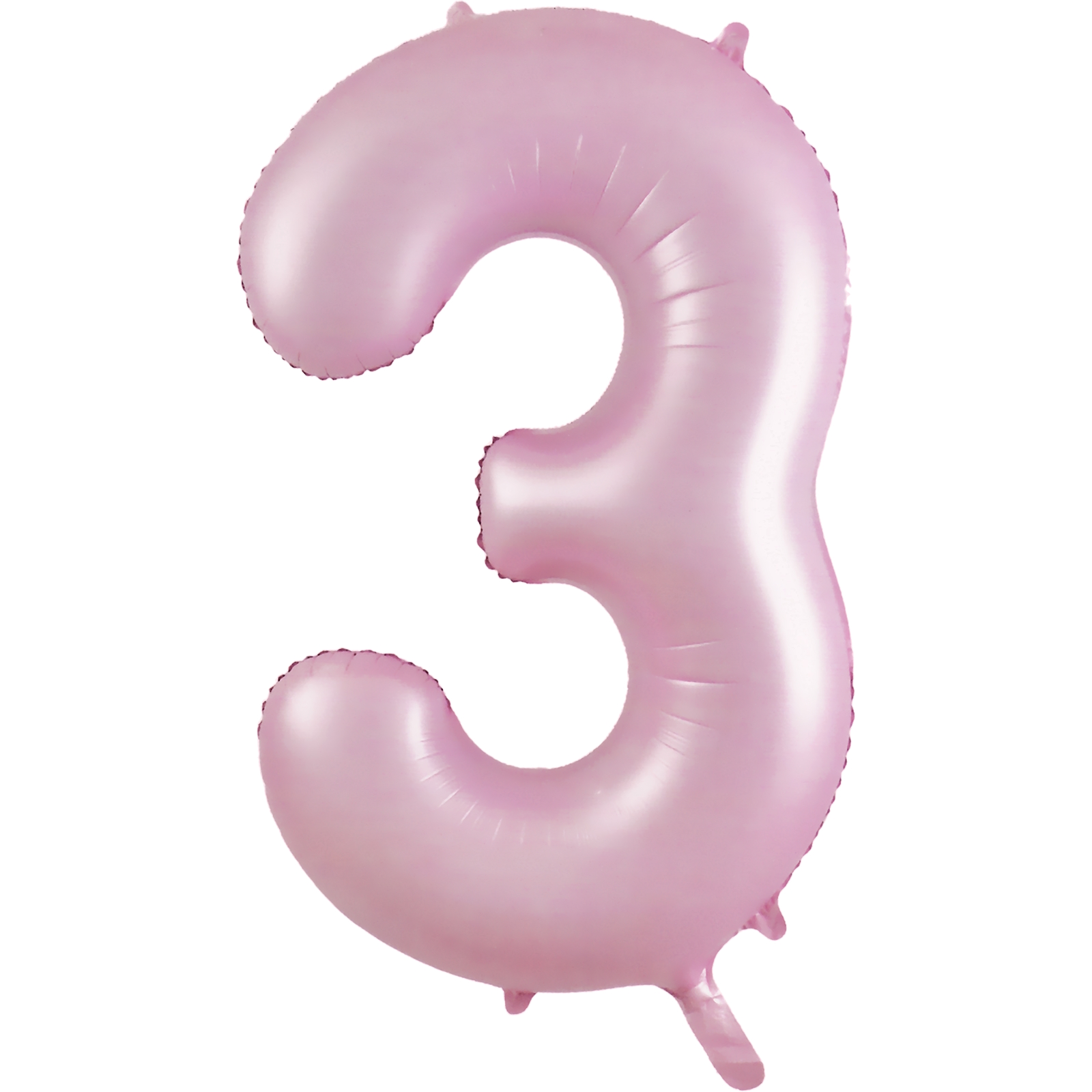 Pastel Matte Pink Foil Number 3 Balloon 86cm 