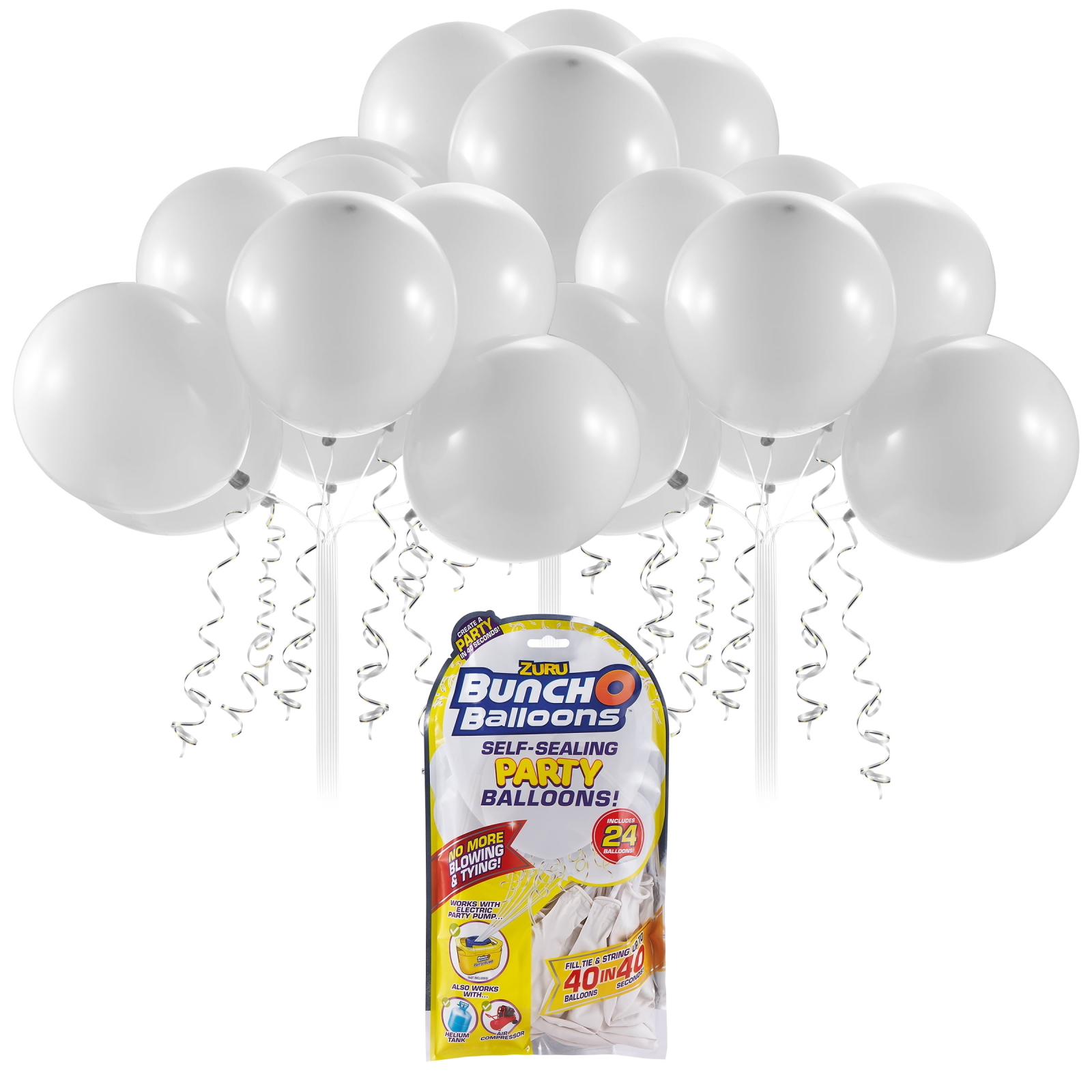 Refill Pack Bunch O Balloons Self Sealing Balloons White (Pack of 24)