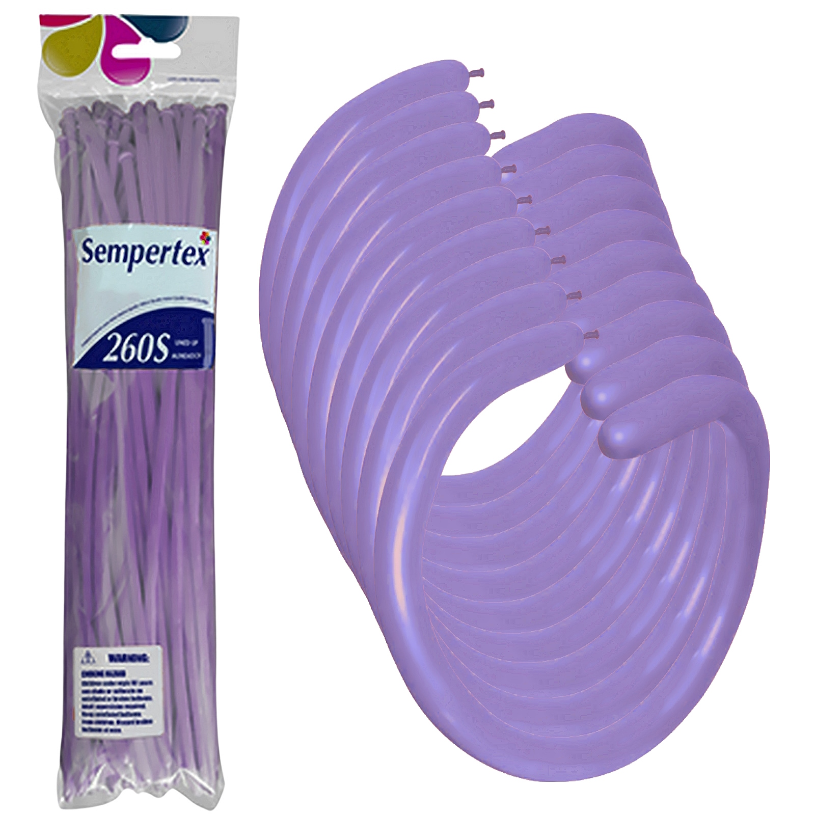 Sempertex Fashion Lilac Modelling Balloons (Pack of 50)