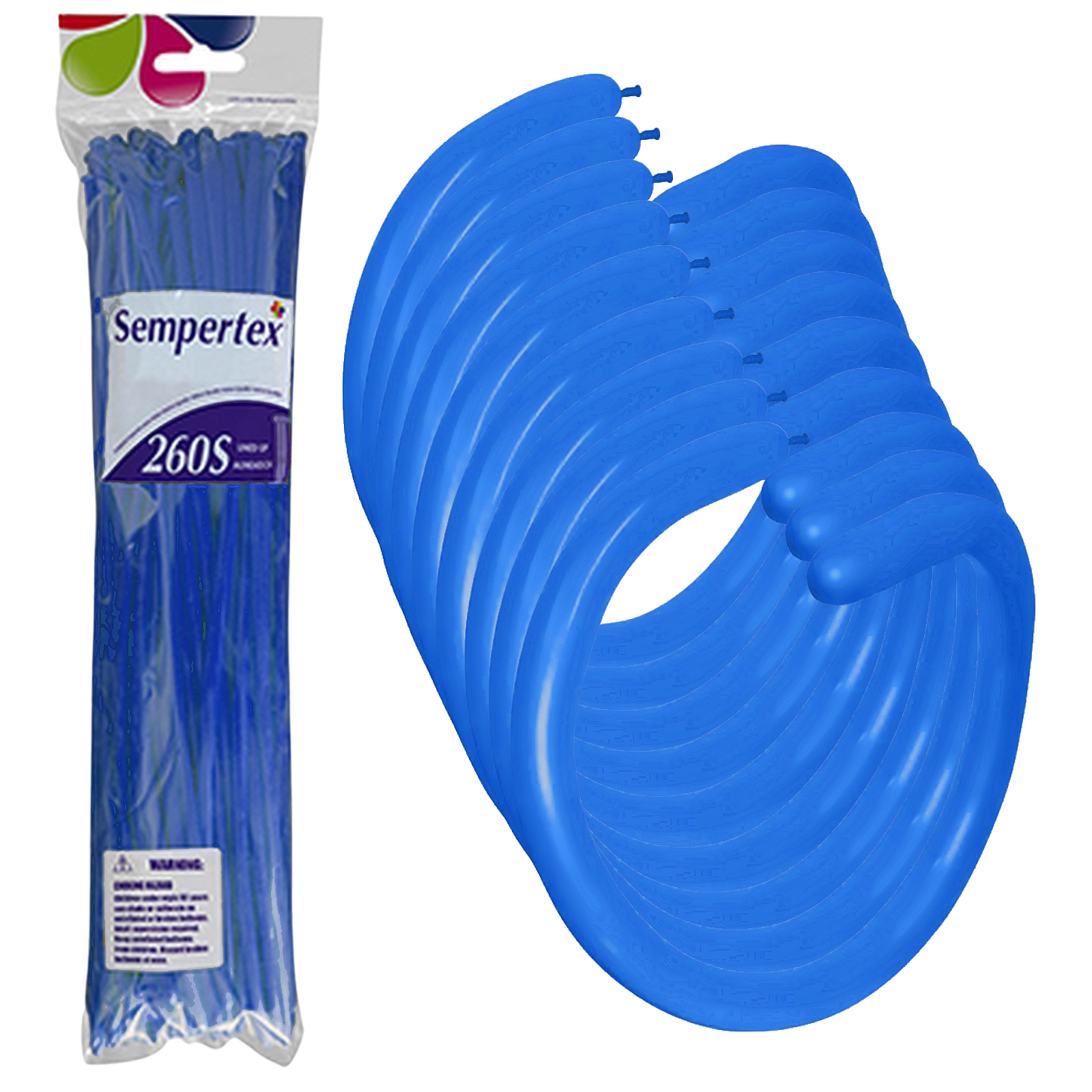 Sempertex Fashion Royal Blue Modelling Balloons (Pack of 50)