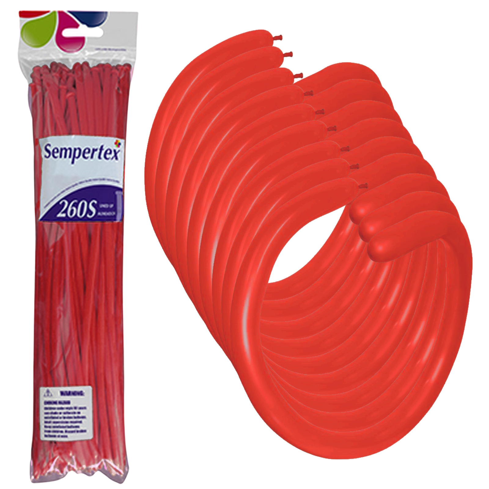 Sempertex Fashion Red Modelling Balloons (Pack of 50)