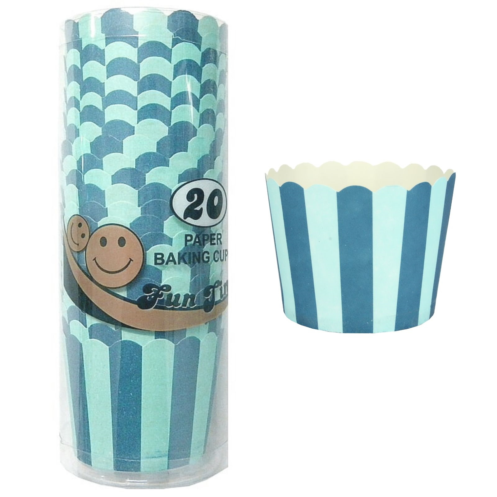 Blue Stripe Baking Cups (Pack of 20)