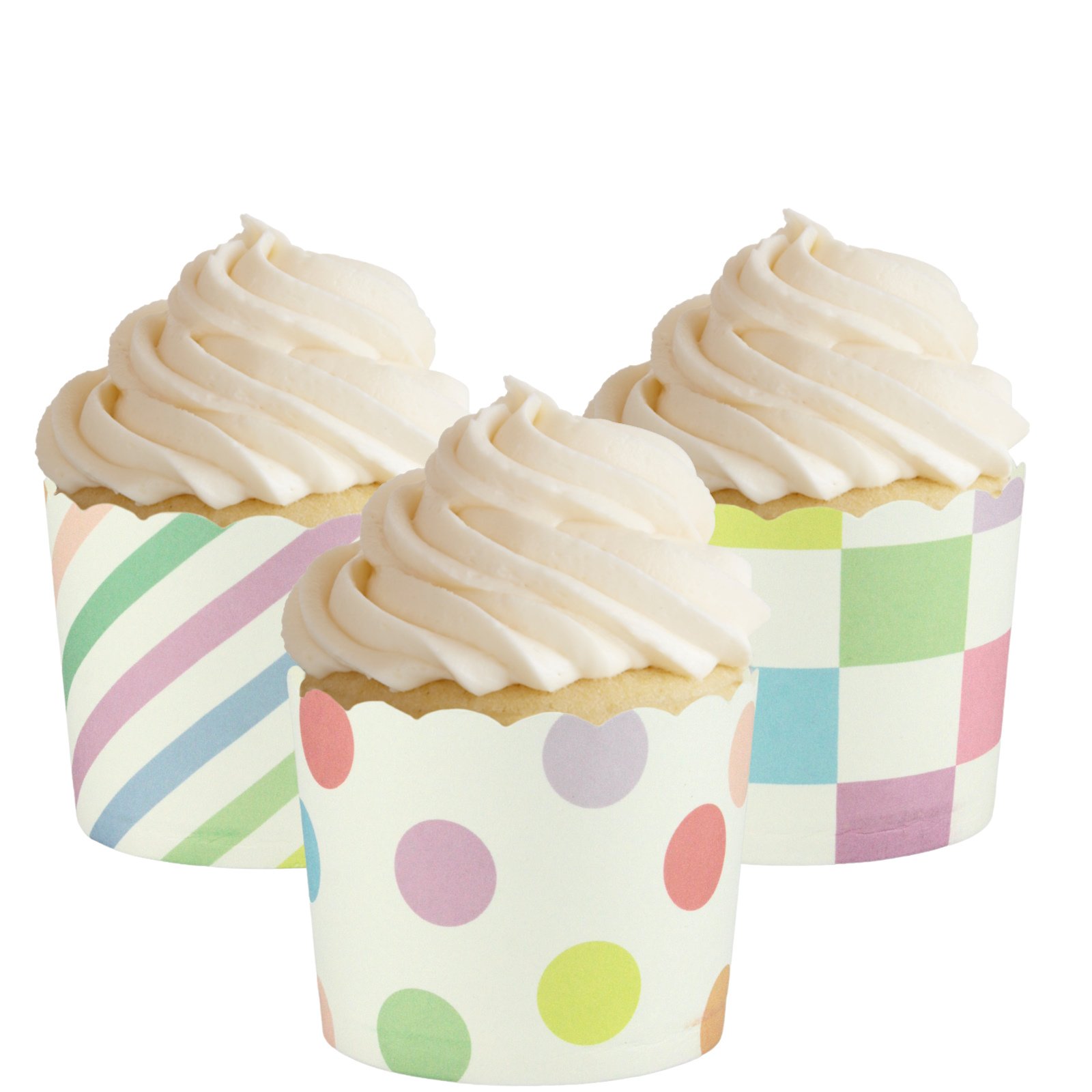 Assorted Pastel Baking Cups (Pack of 12) 