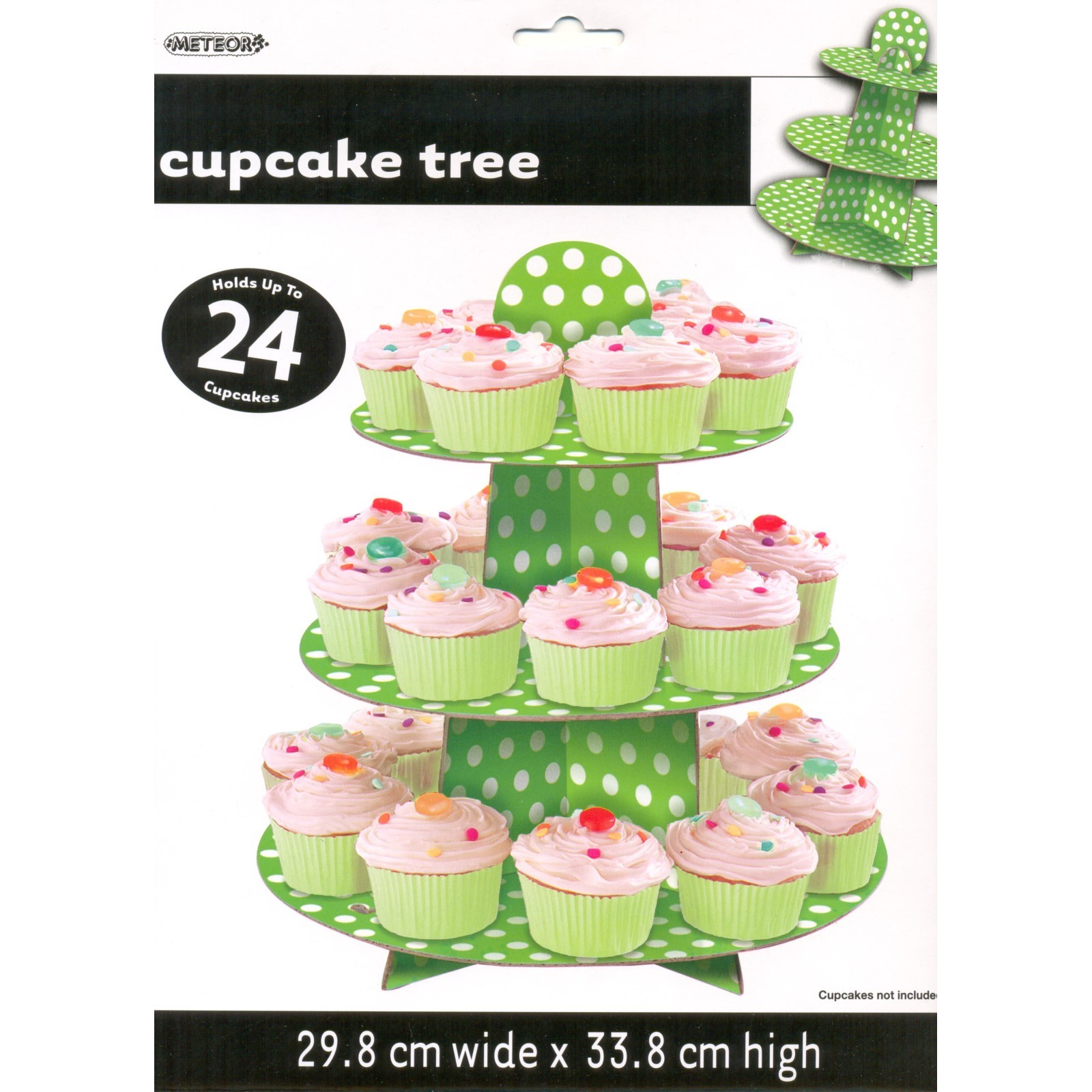 Lime Green Polkadot Cupcake Stand