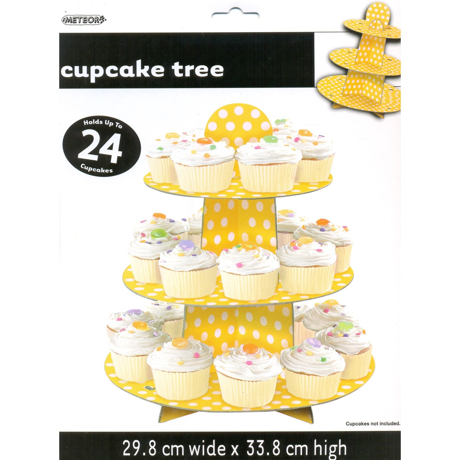 Yellow Polkadot Cupcake Stand
