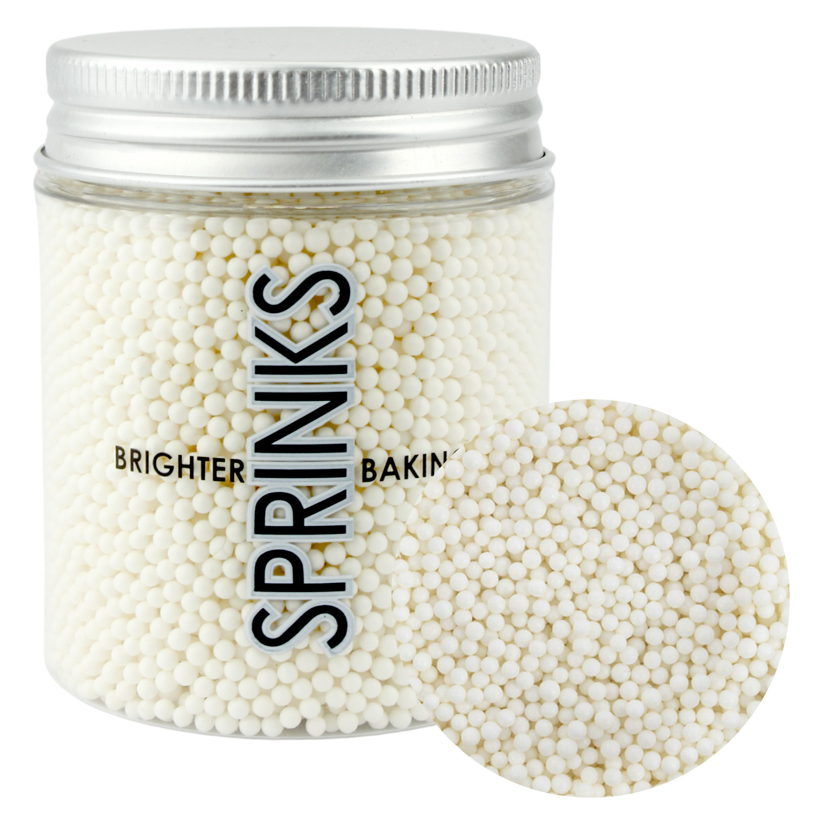 Sprinks Matte White Cachous 2mm (65g)