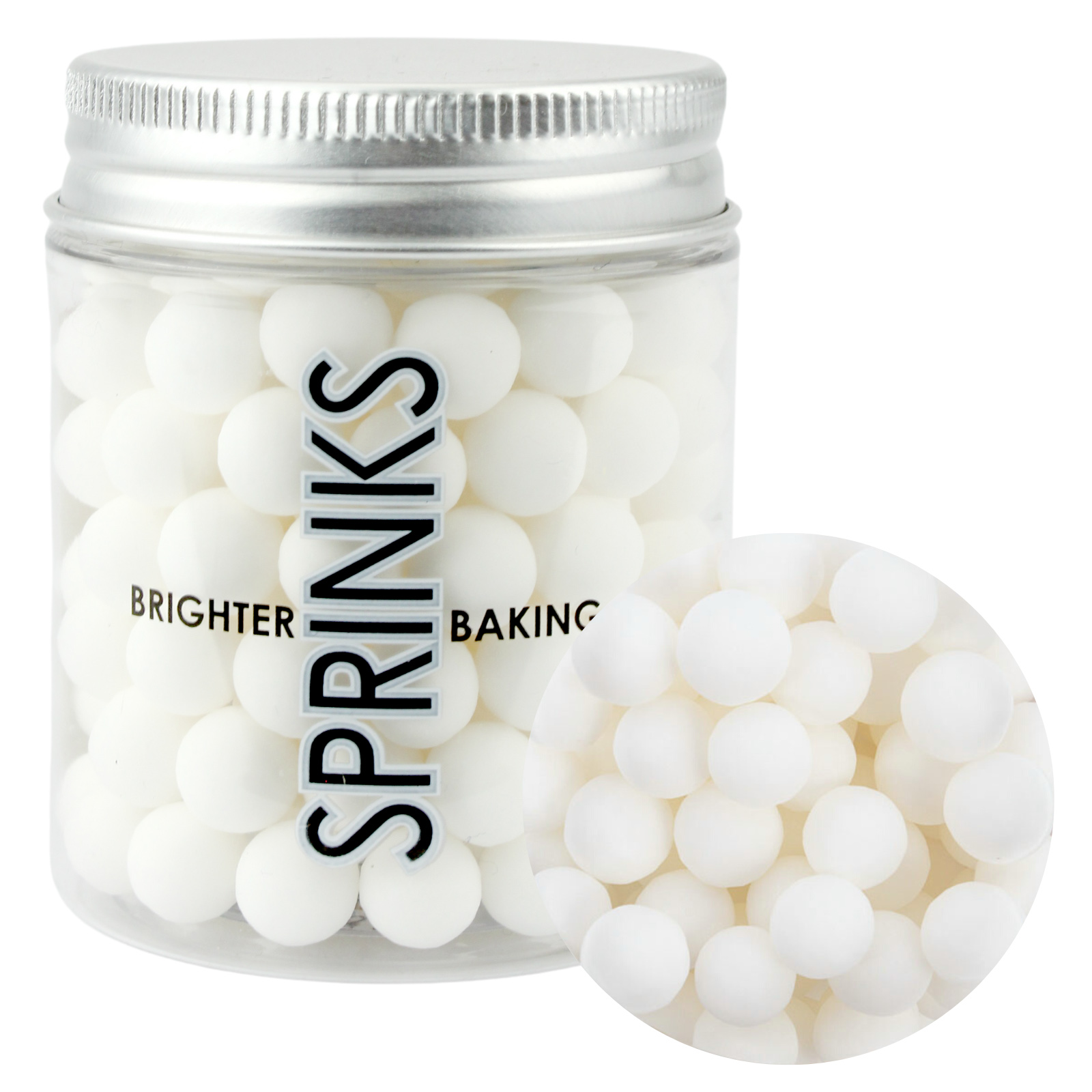 Sprinks Matte White Cachous 8mm (65g) 
