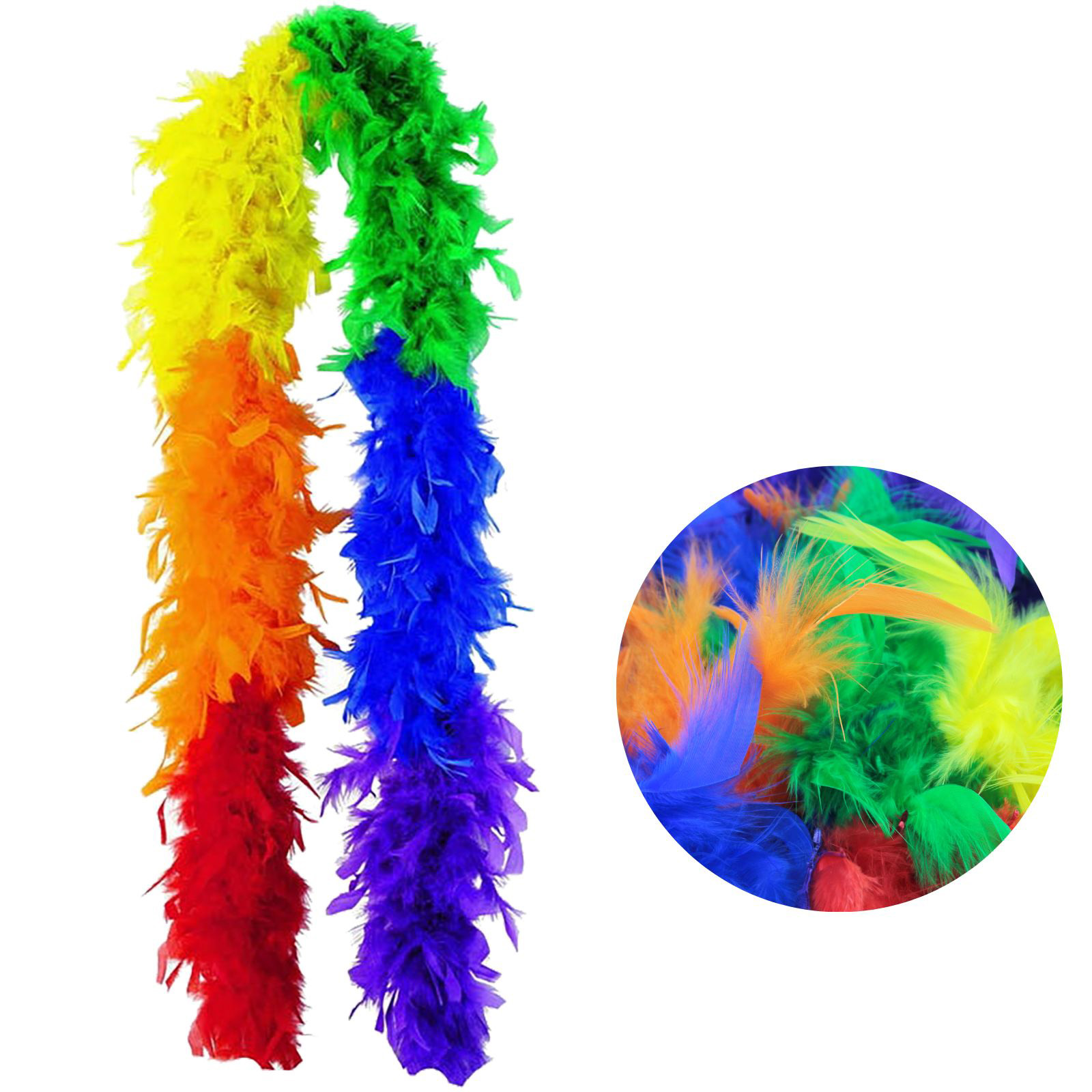 Rainbow Coloured Feather Boa