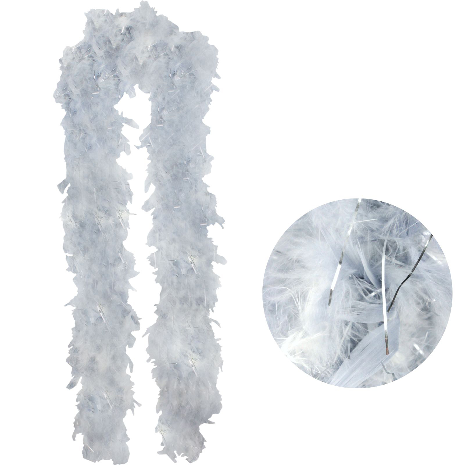 Silver Grey Feather Boa