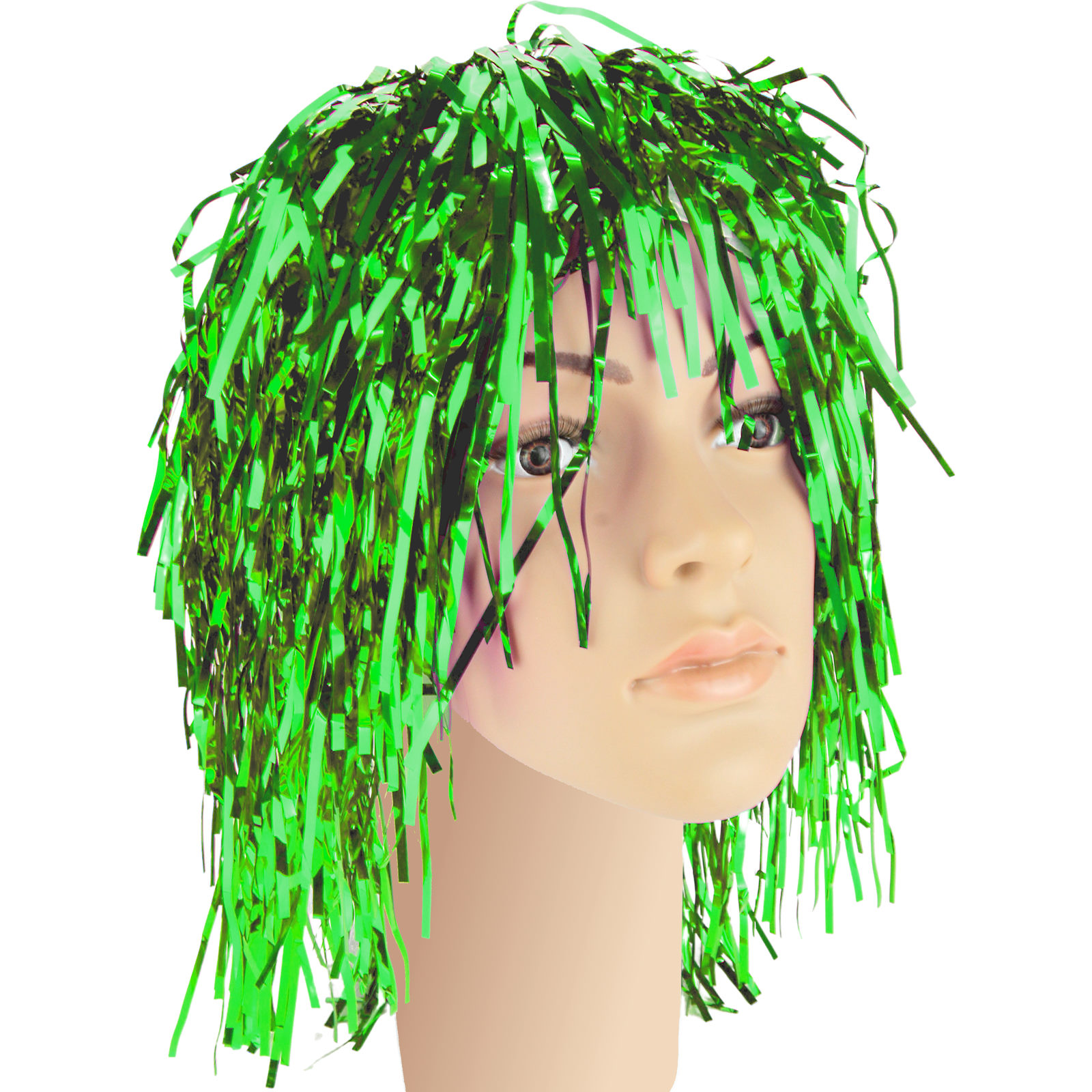 Green Tinsel Wig