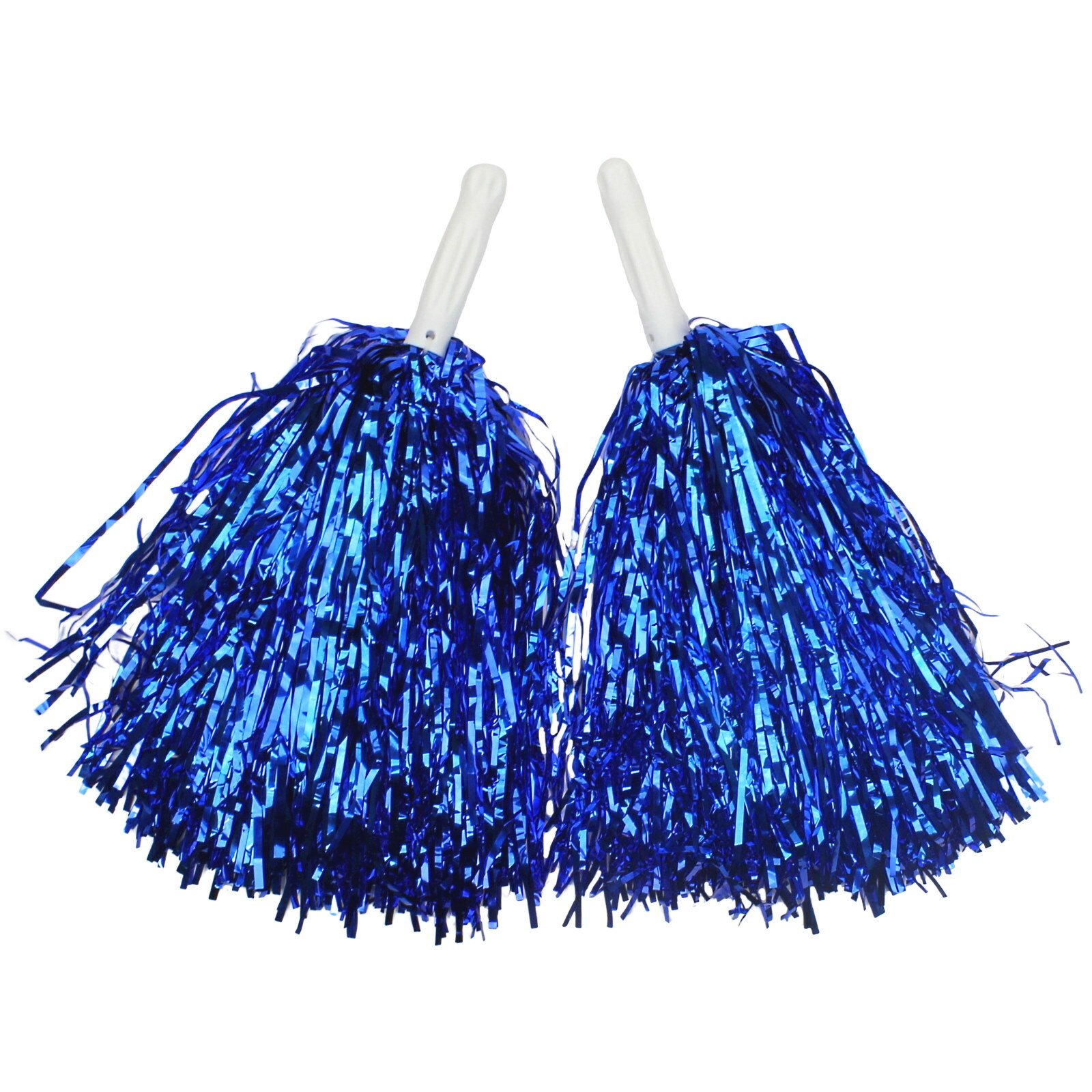 Blue Foil Pom Poms (Set of 2)