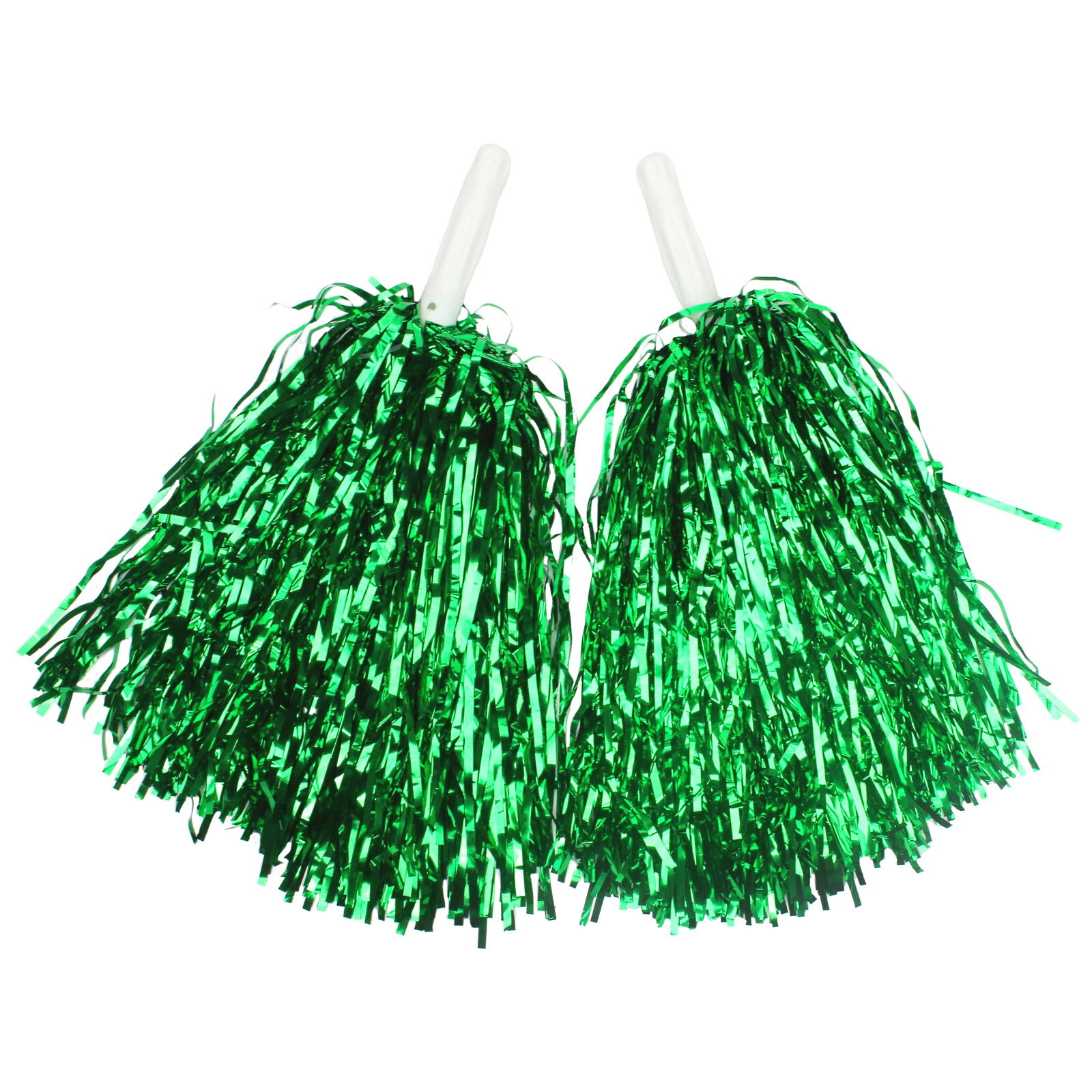 Green Foil Pom Poms (Set of 2)