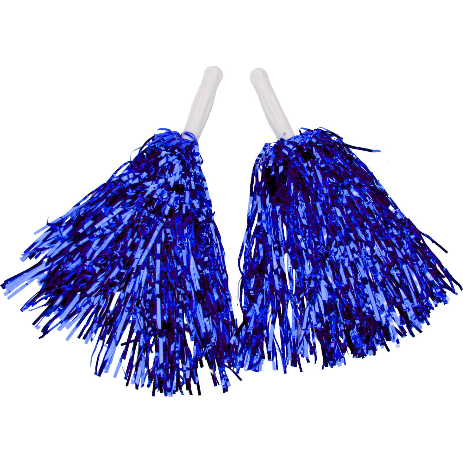 Metallic Blue Foil Pom Poms (Set of 2)