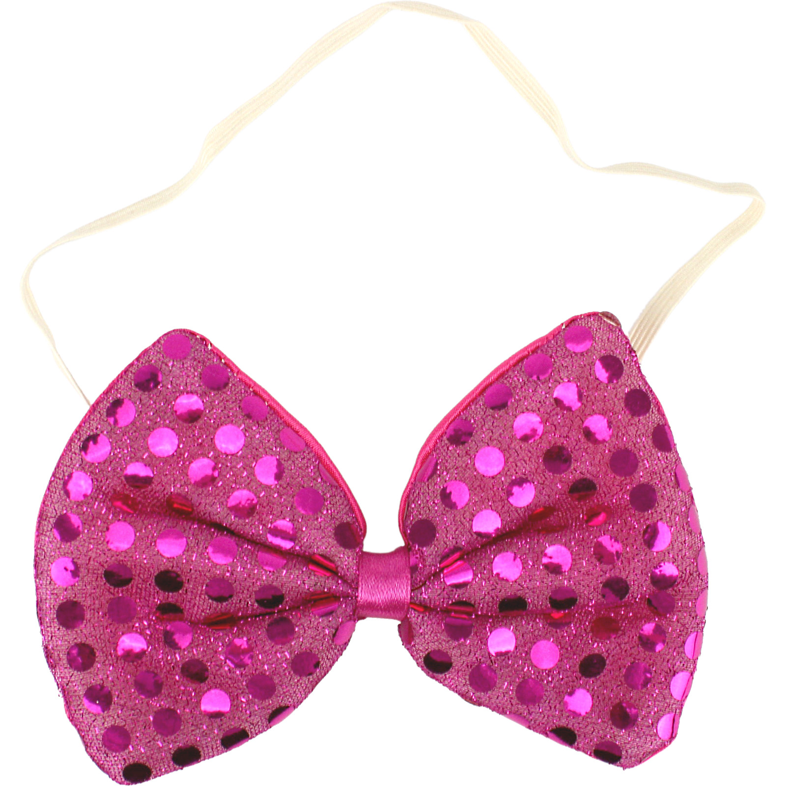 Adult Pink Sequin Bow Tie
