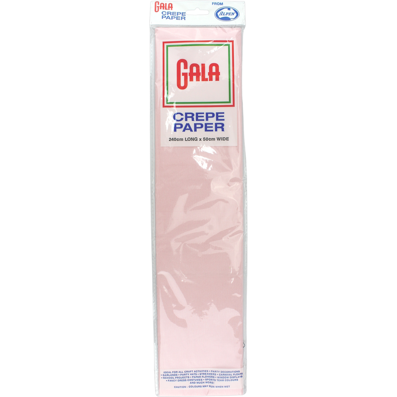 Gala Light Pink Crepe Paper 240cm x 50cm (1 Sheet)