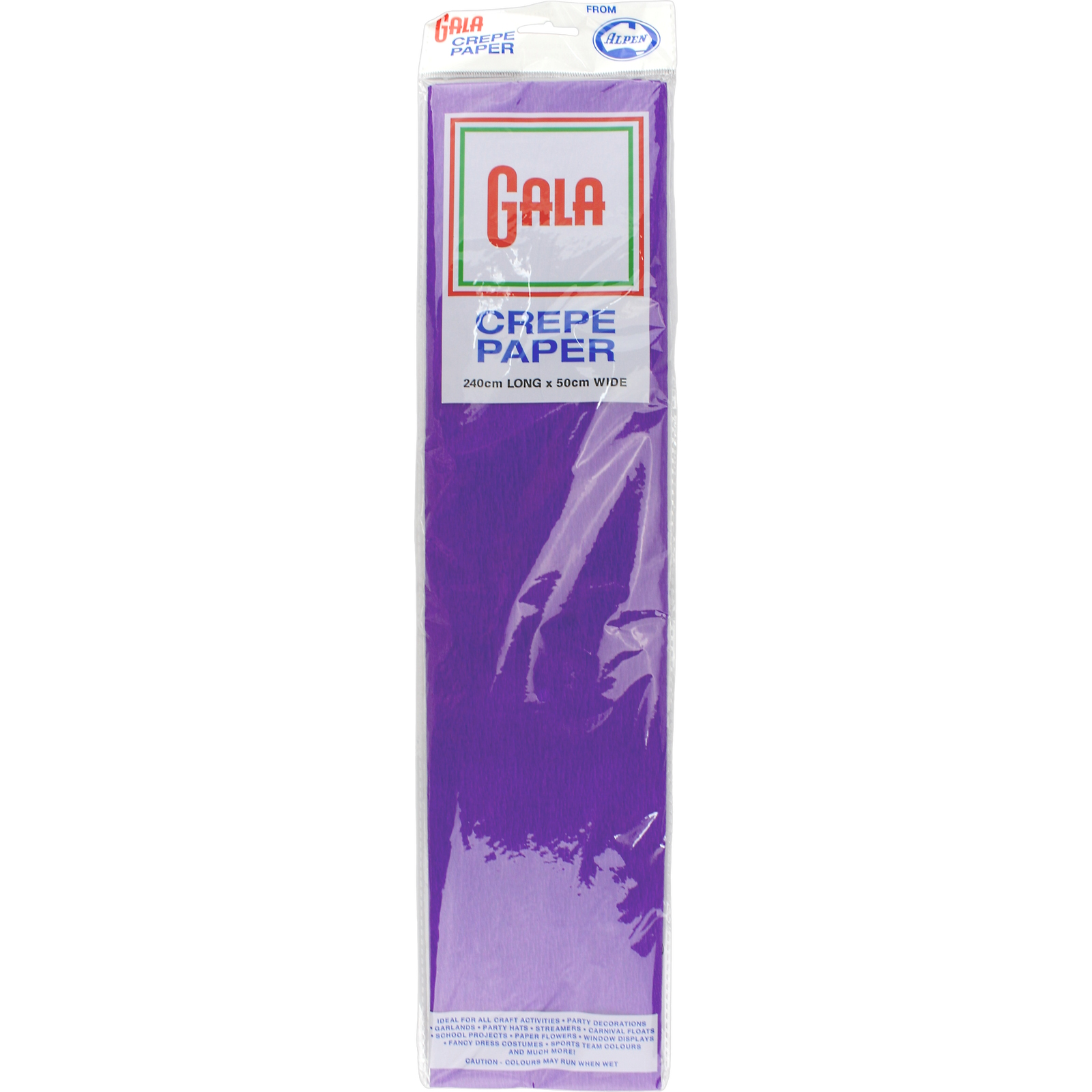 Gala Purple Crepe Paper 240cm x 50cm (1 Sheet)
