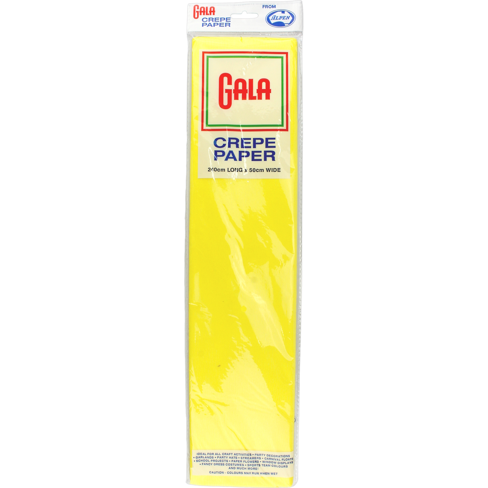 Gala National Gold Crepe Paper 240cm x 50cm (1 Sheet)