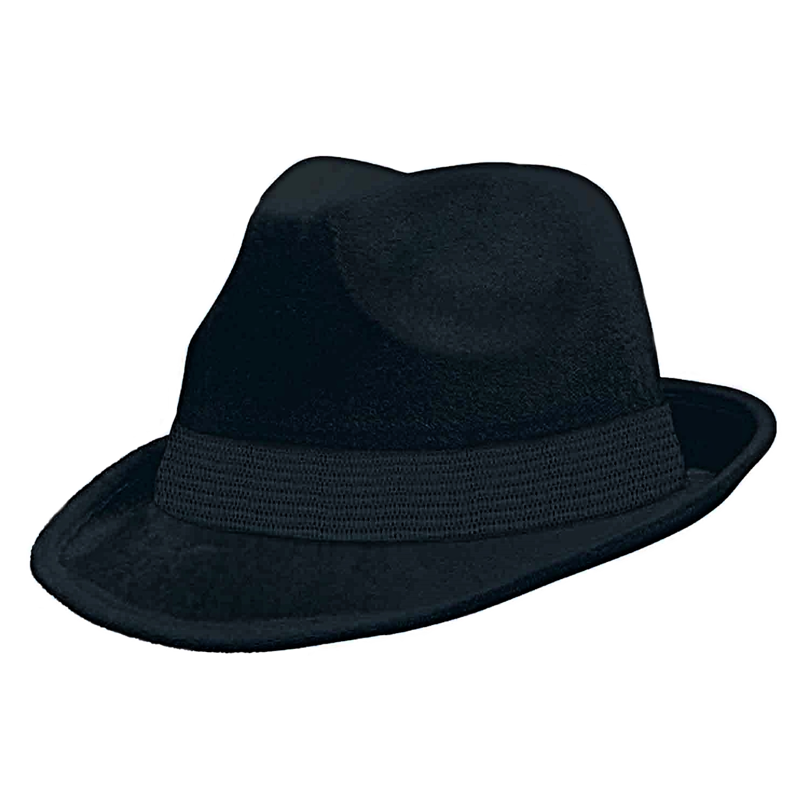 Black Velour Adult Fedora Hat