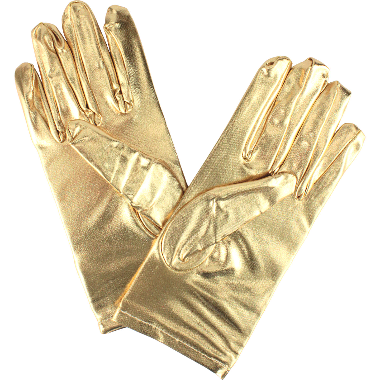 Adult Short Metallic Gold Gloves 