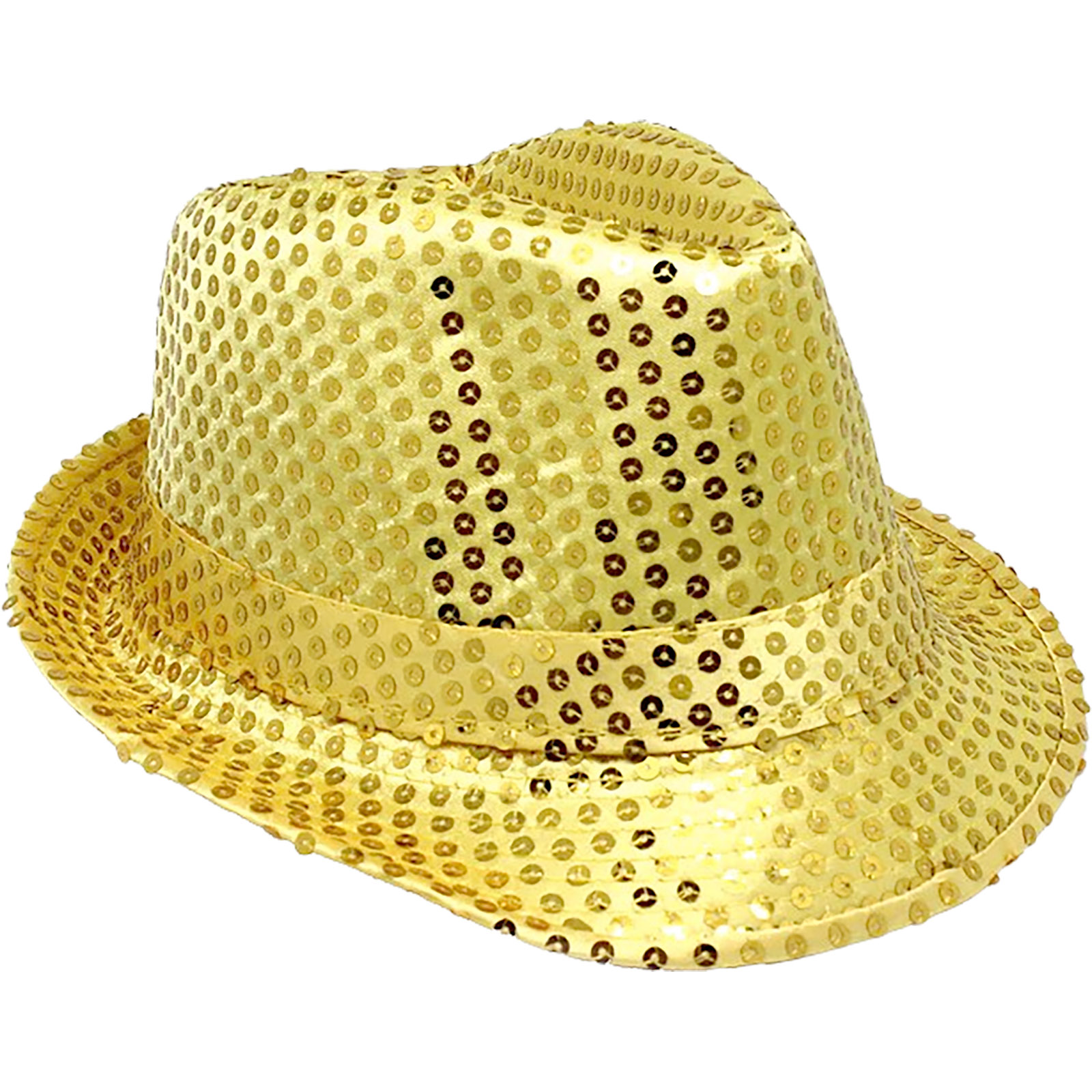 Adult Gold Sequin Trilby Hat