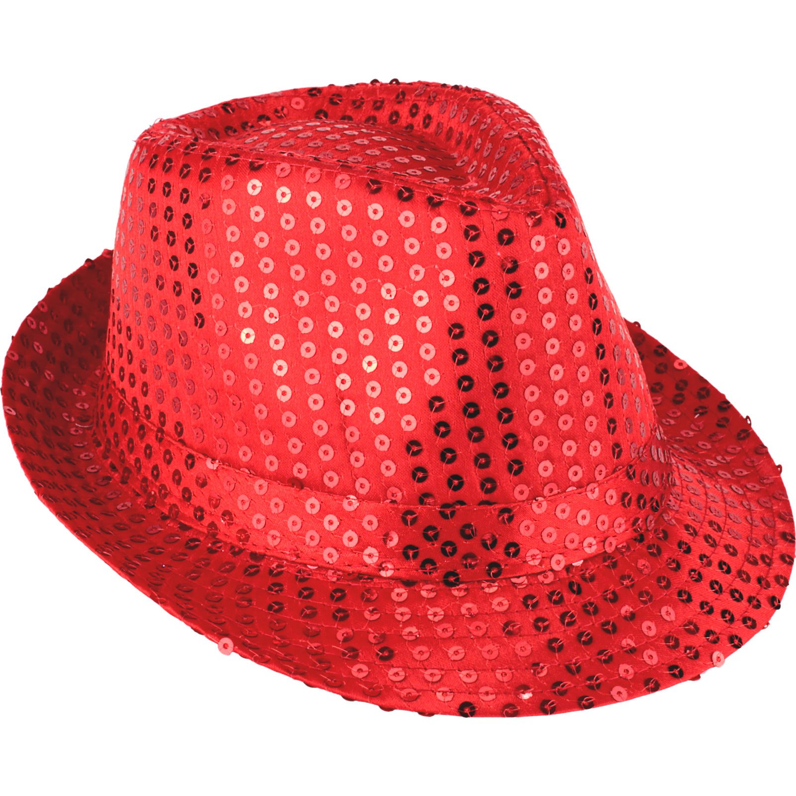 Adult Red Sequin Trilby Hat