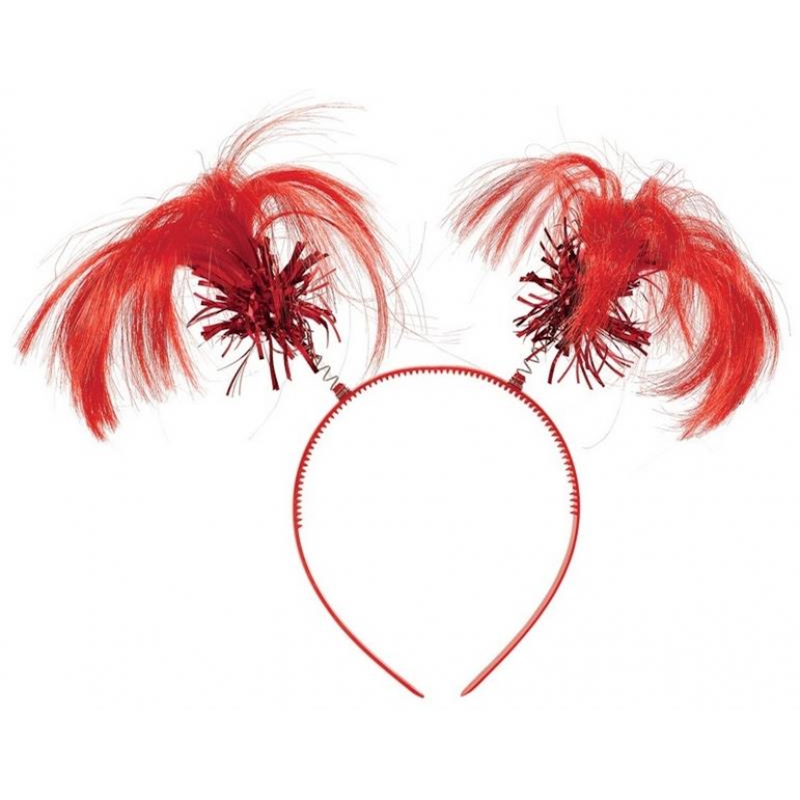 Red Ponytail Headbopper with Tinsel
