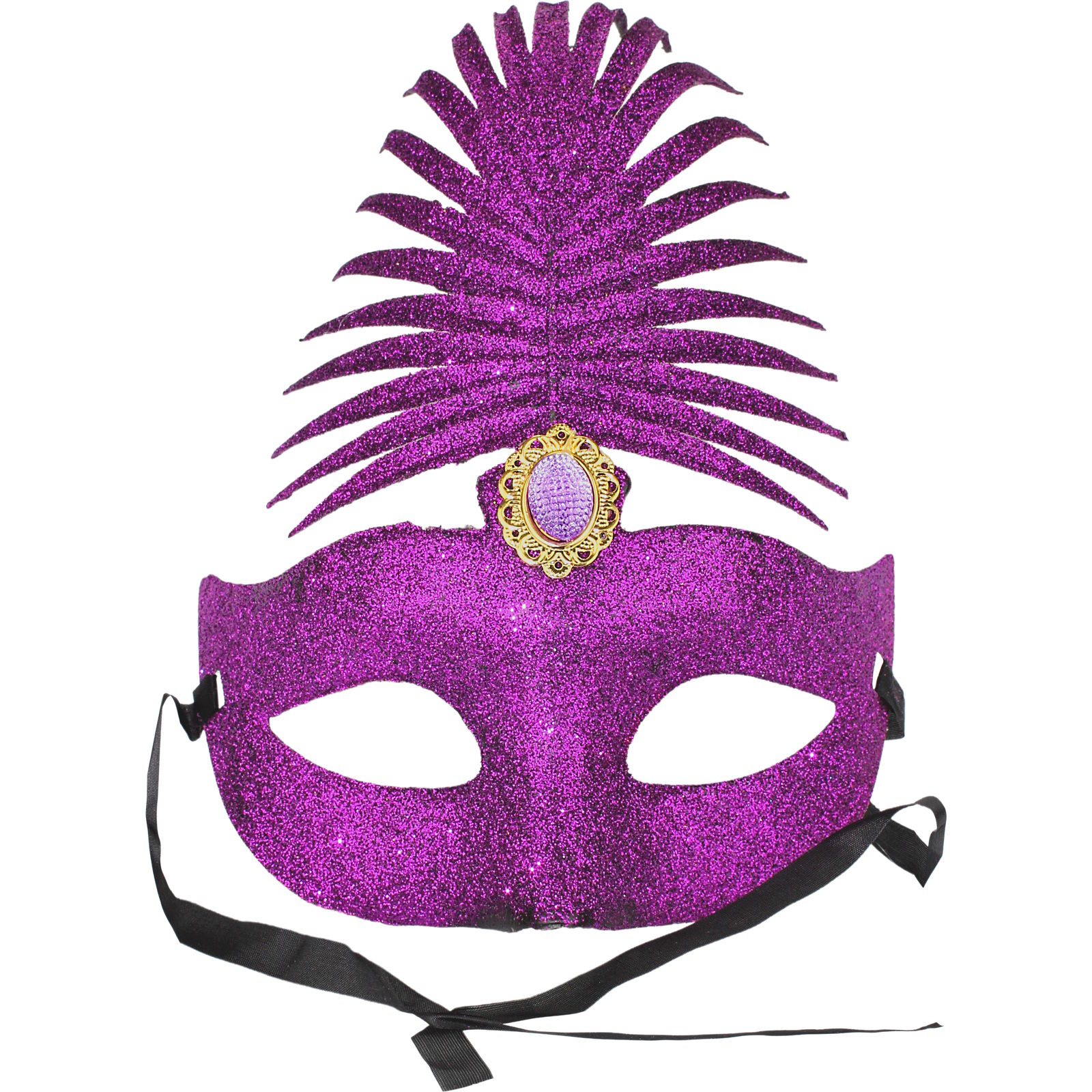Purple Glitter Masquerade Mask 