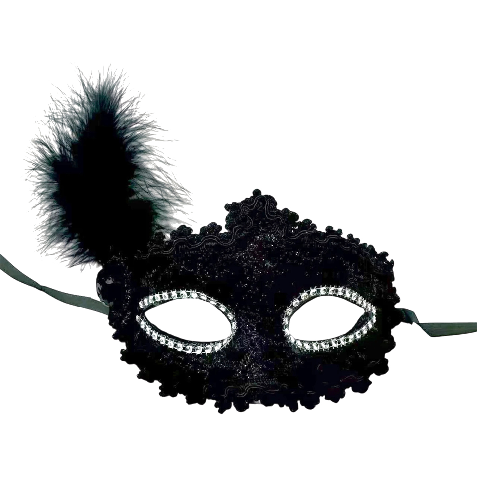Adult Black Carnival Masquerade Mask 
