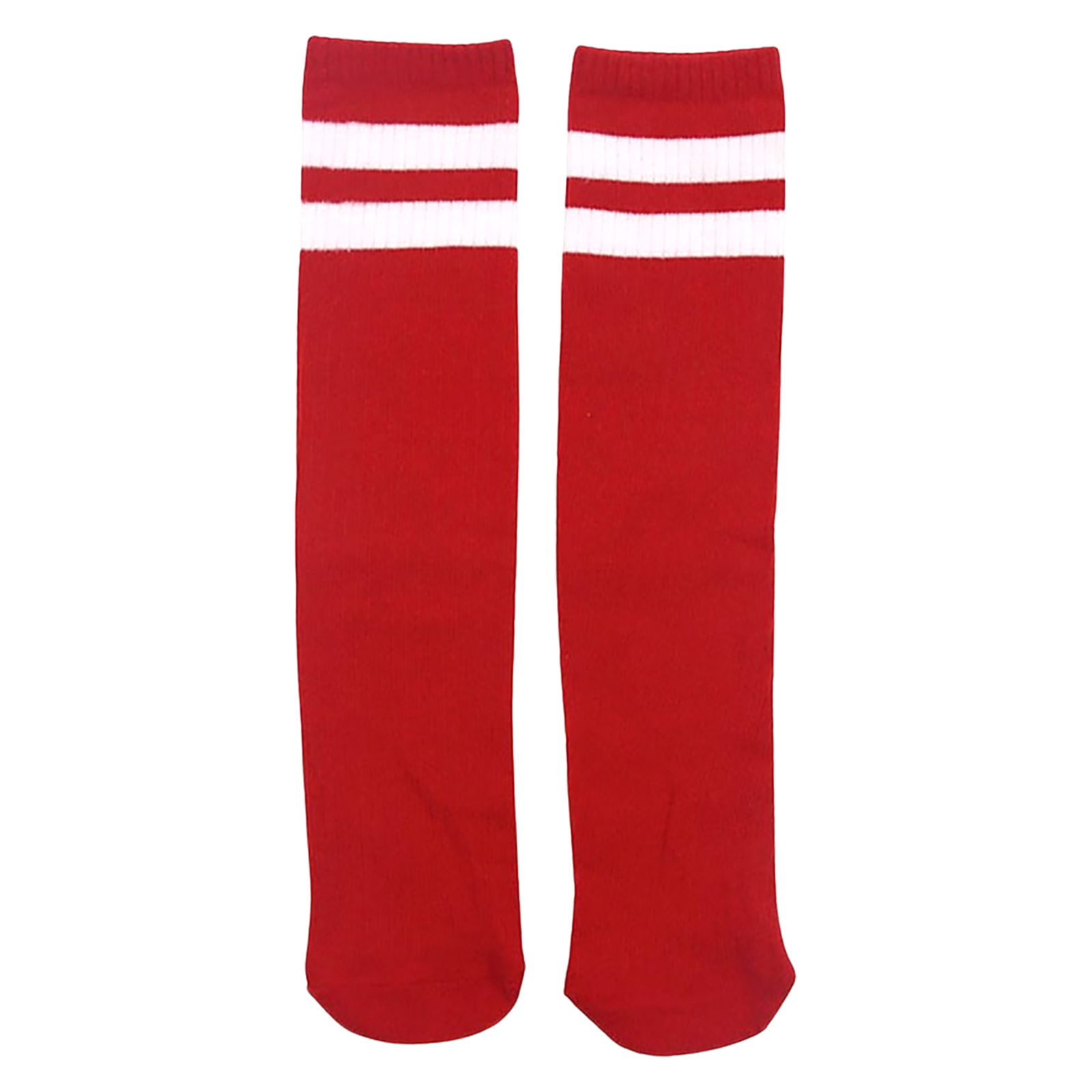 Red And White Striped Crew Socks (1 Pair)