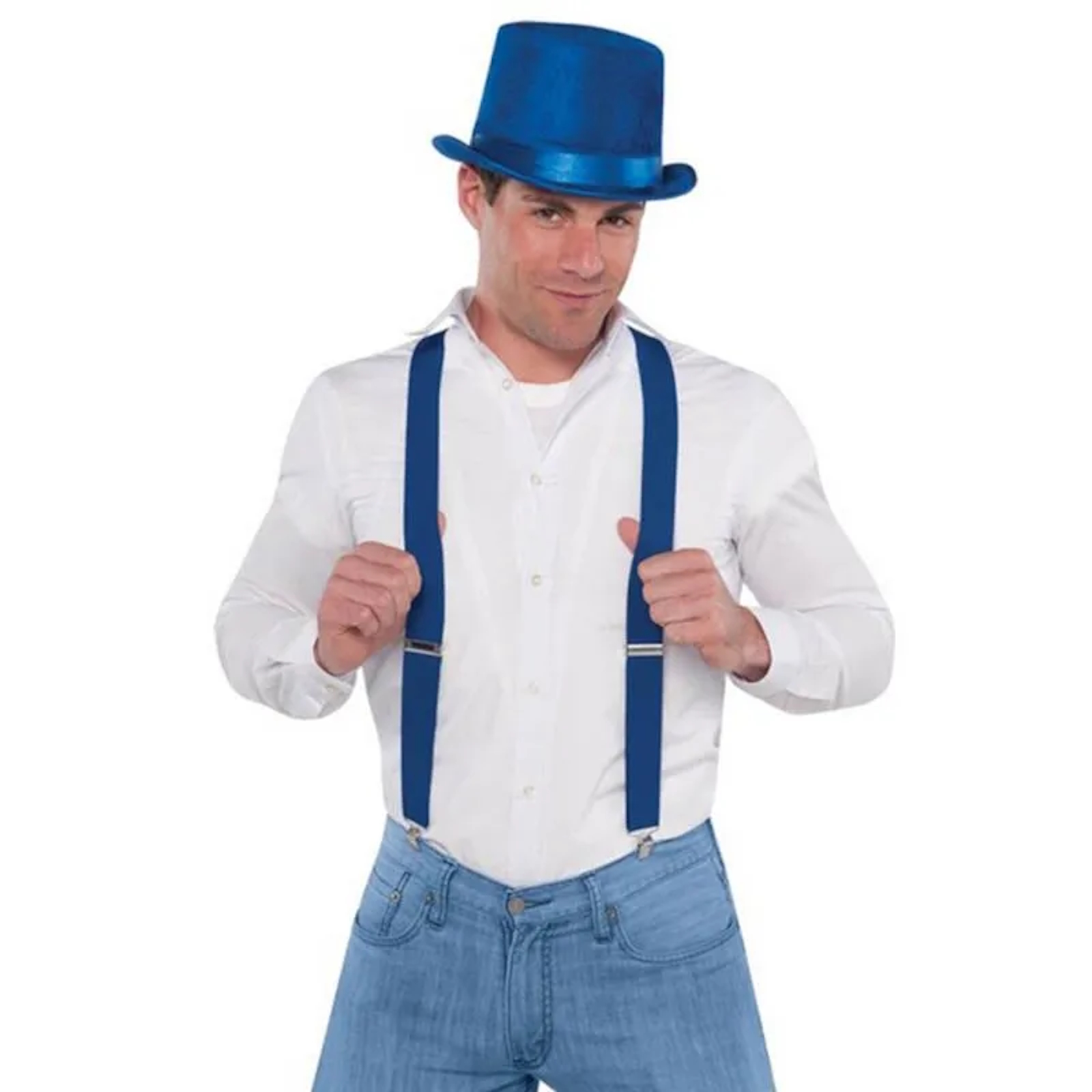 Blue Suspenders Adult Costume Accessory