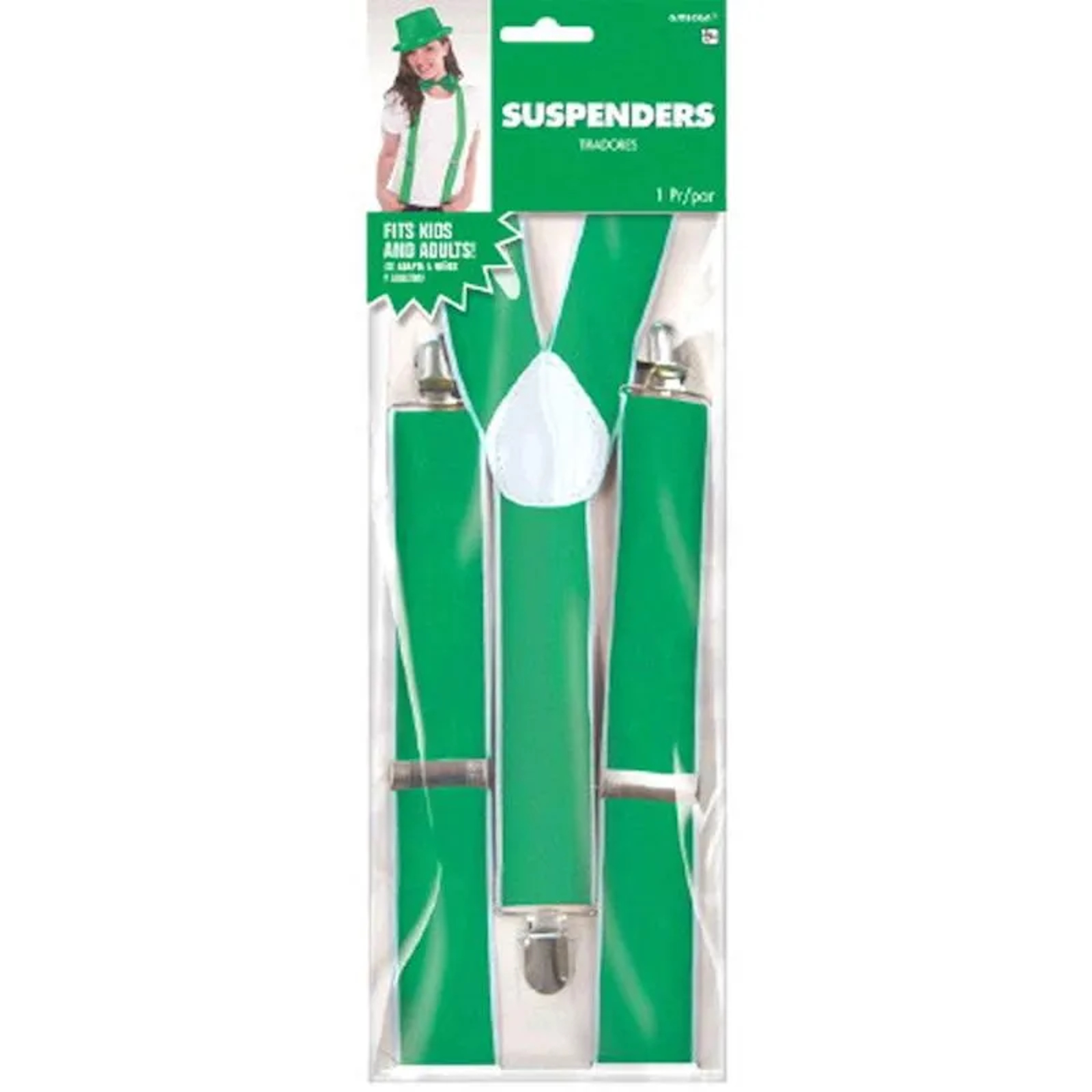 Green Suspenders Adult Costume Accessory
