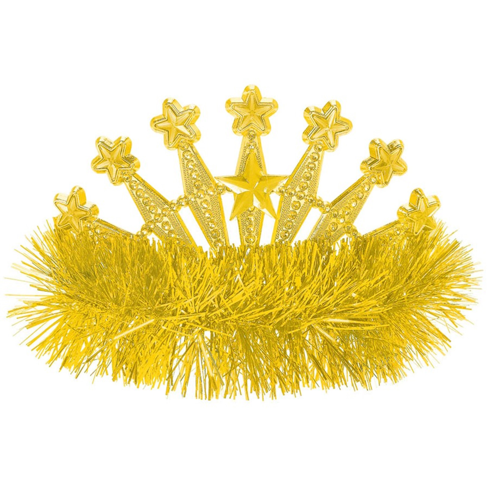Yellow Gold Star Tiara With Tinsel