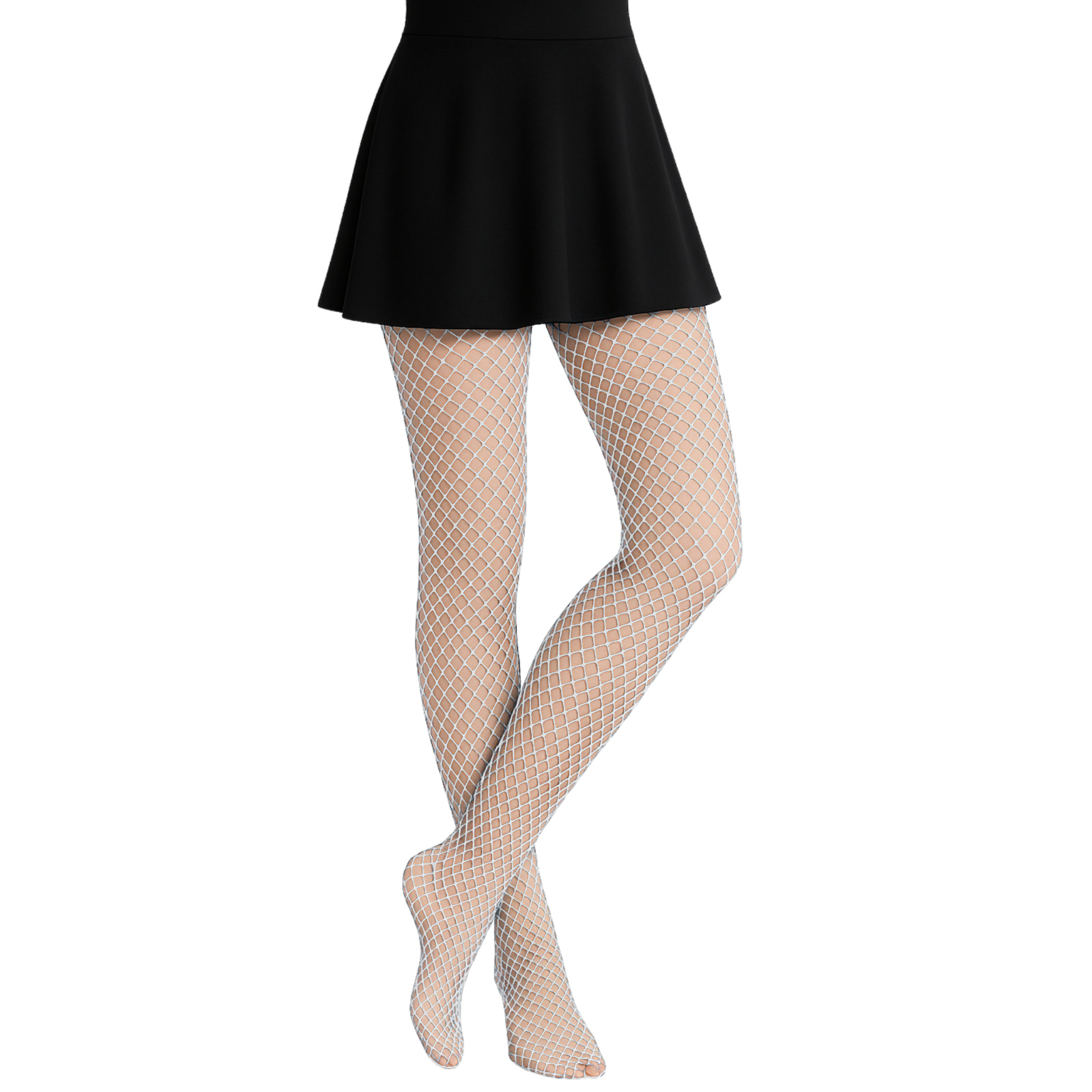 White Fishnet Tights