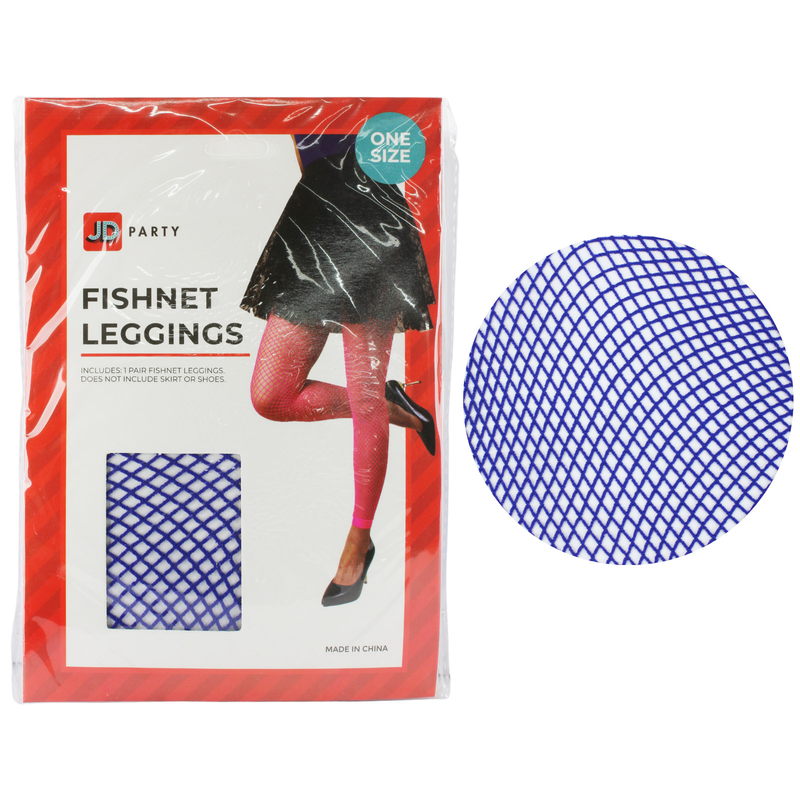 Blue Footless Fishnet Tights 