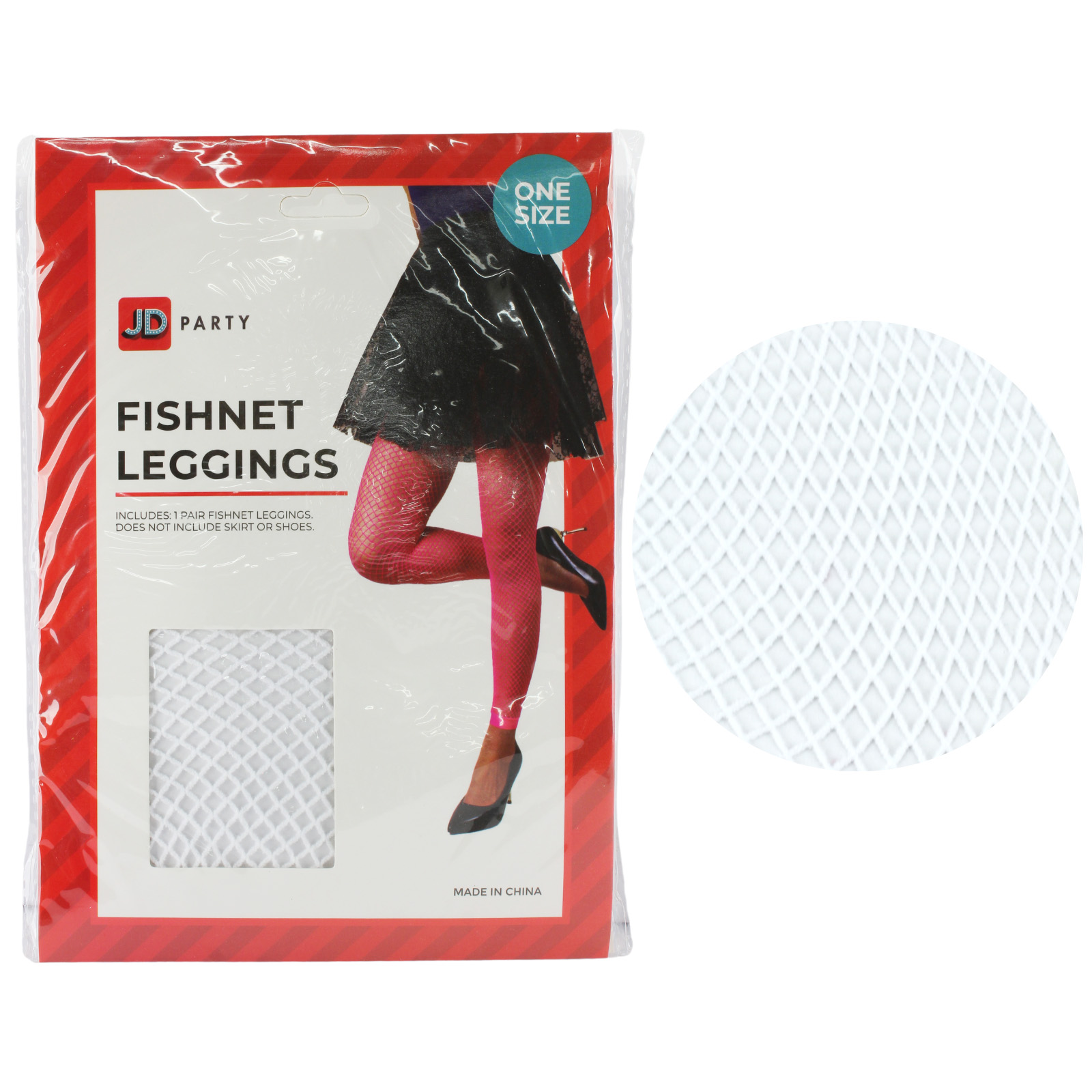 White Footless Fishnet Tights