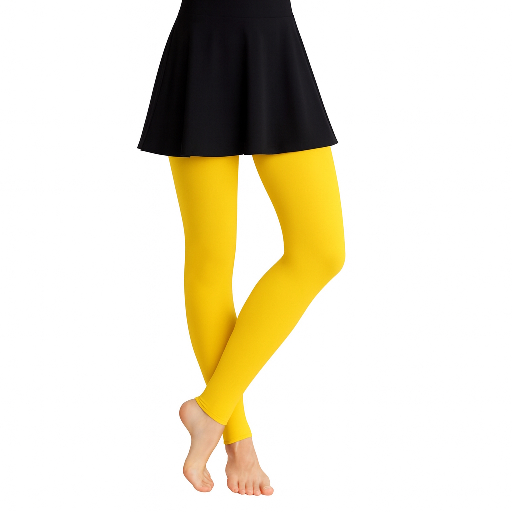 Yellow Footless Tights 