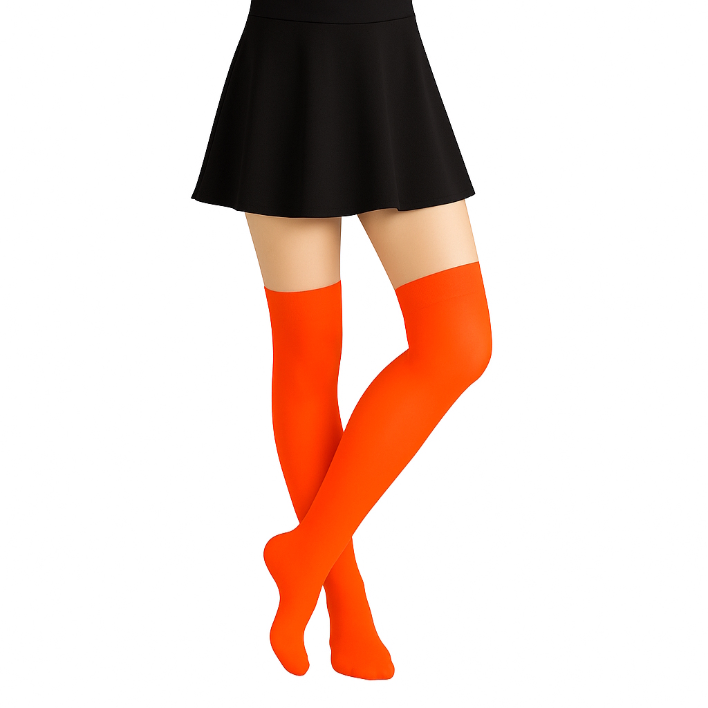 Over The Knee Orange Stockings (1 Pair)