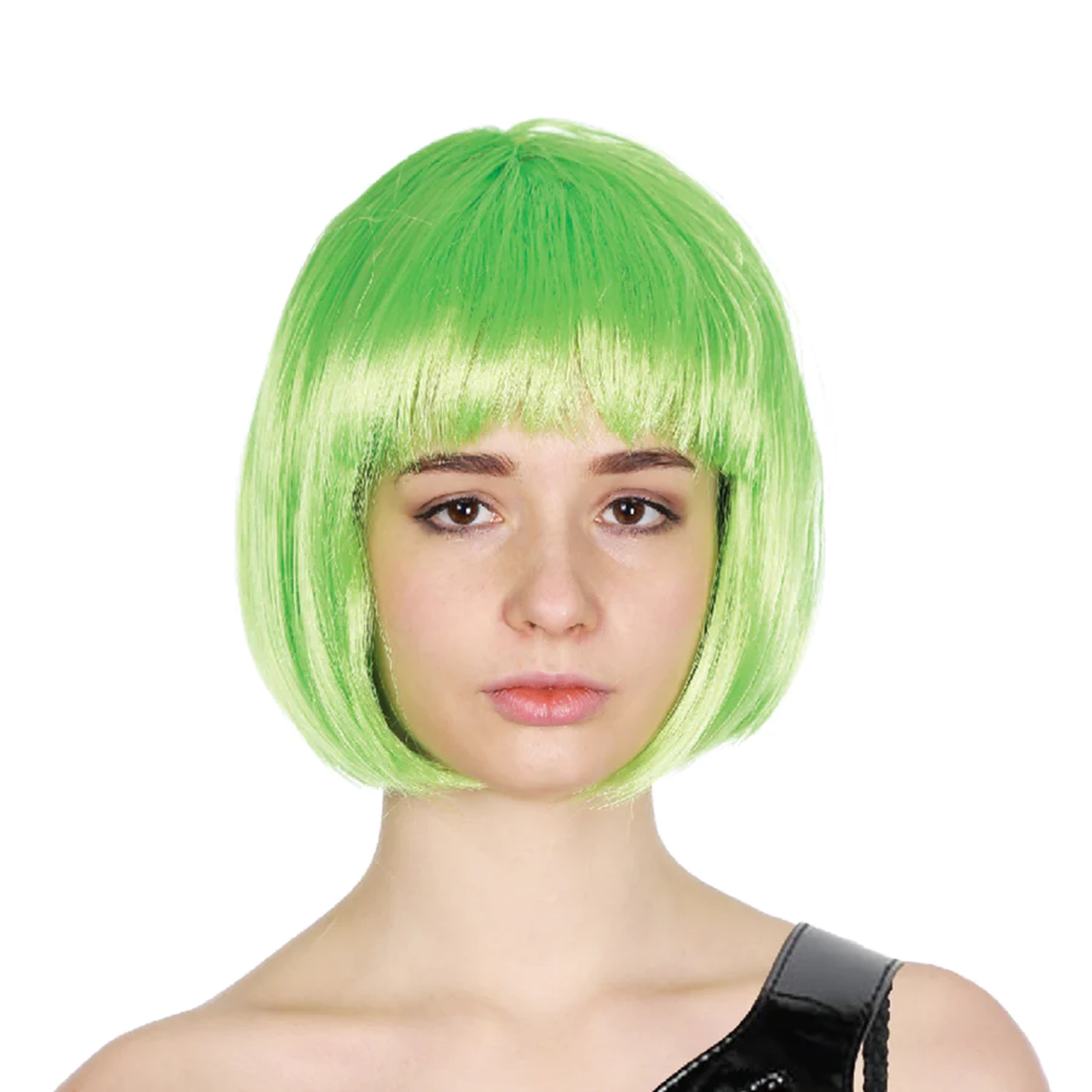 Neon Green Bob Wig With Fringe