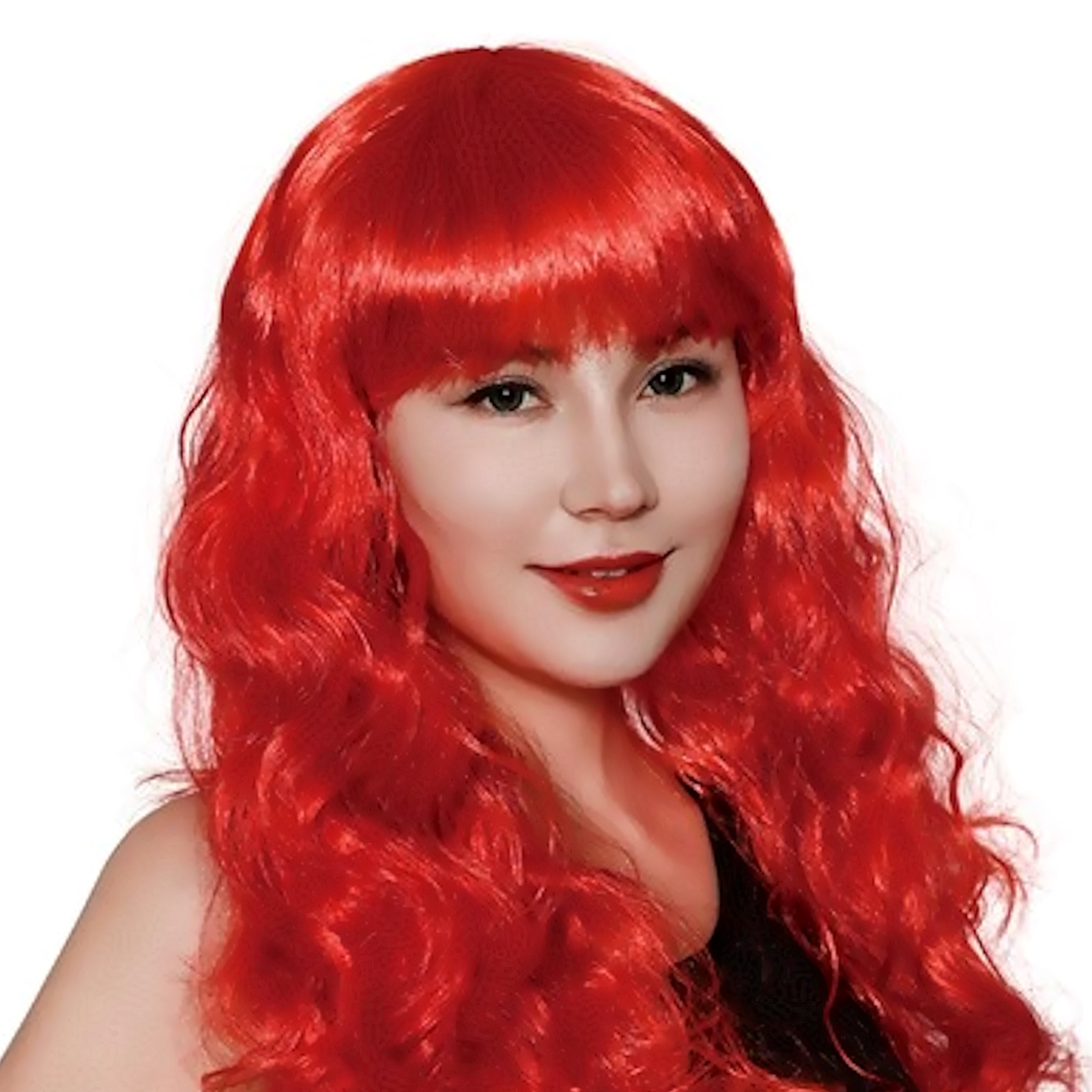 Adult Red Wavy Long Wig