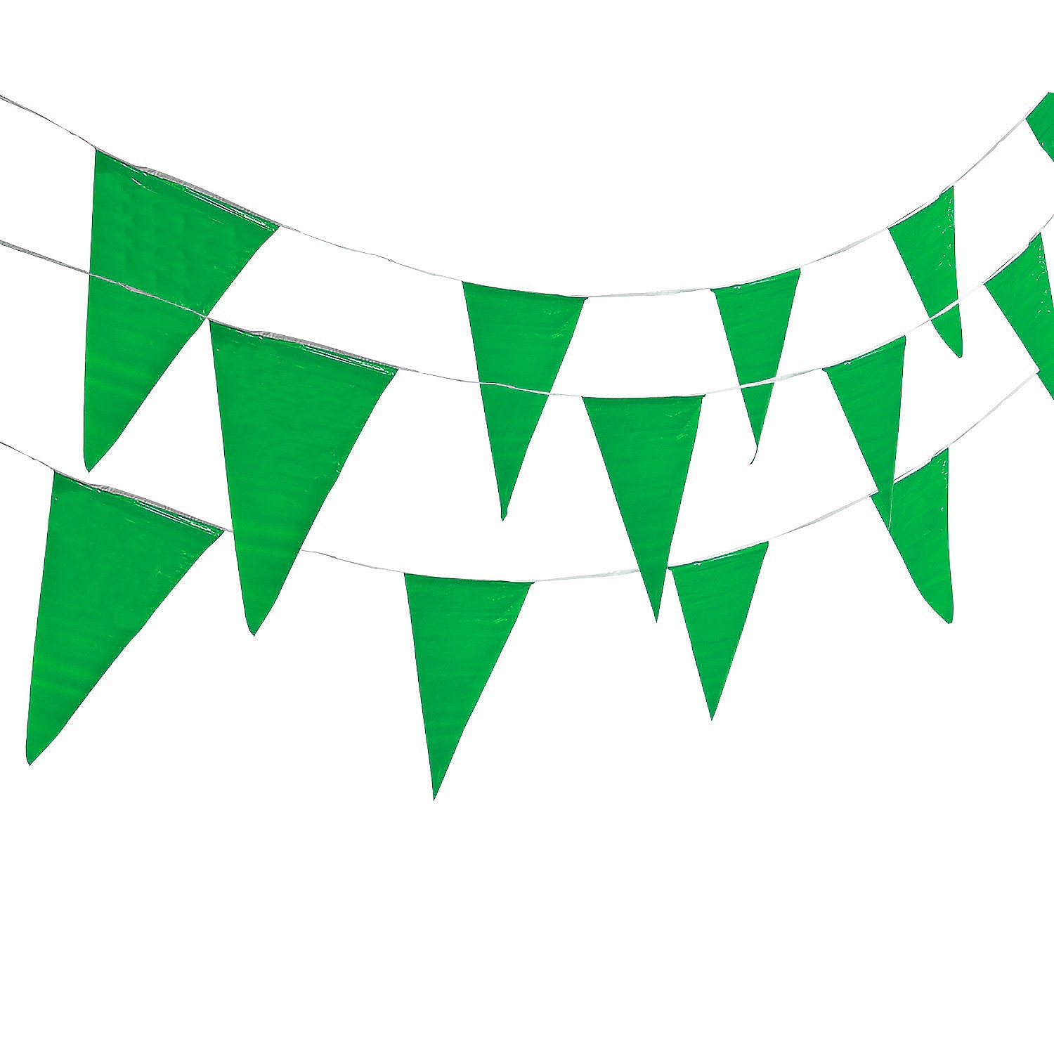 Green Large Plastic Flag Banner 30m
