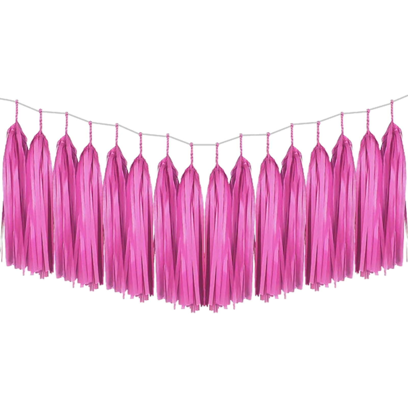 Hot Pink Tissue Paper Tassel Garland Kit