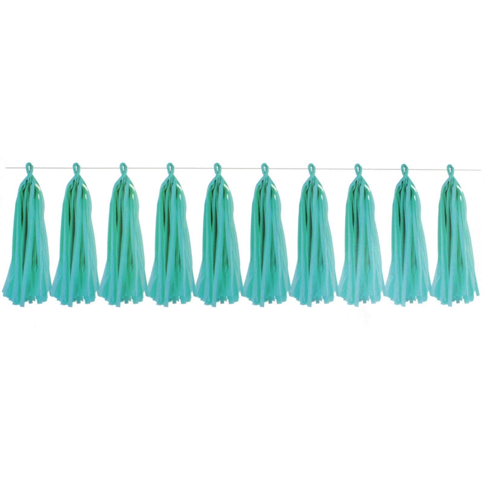 Teal Green Tissue Paper Tassel Garland Kit