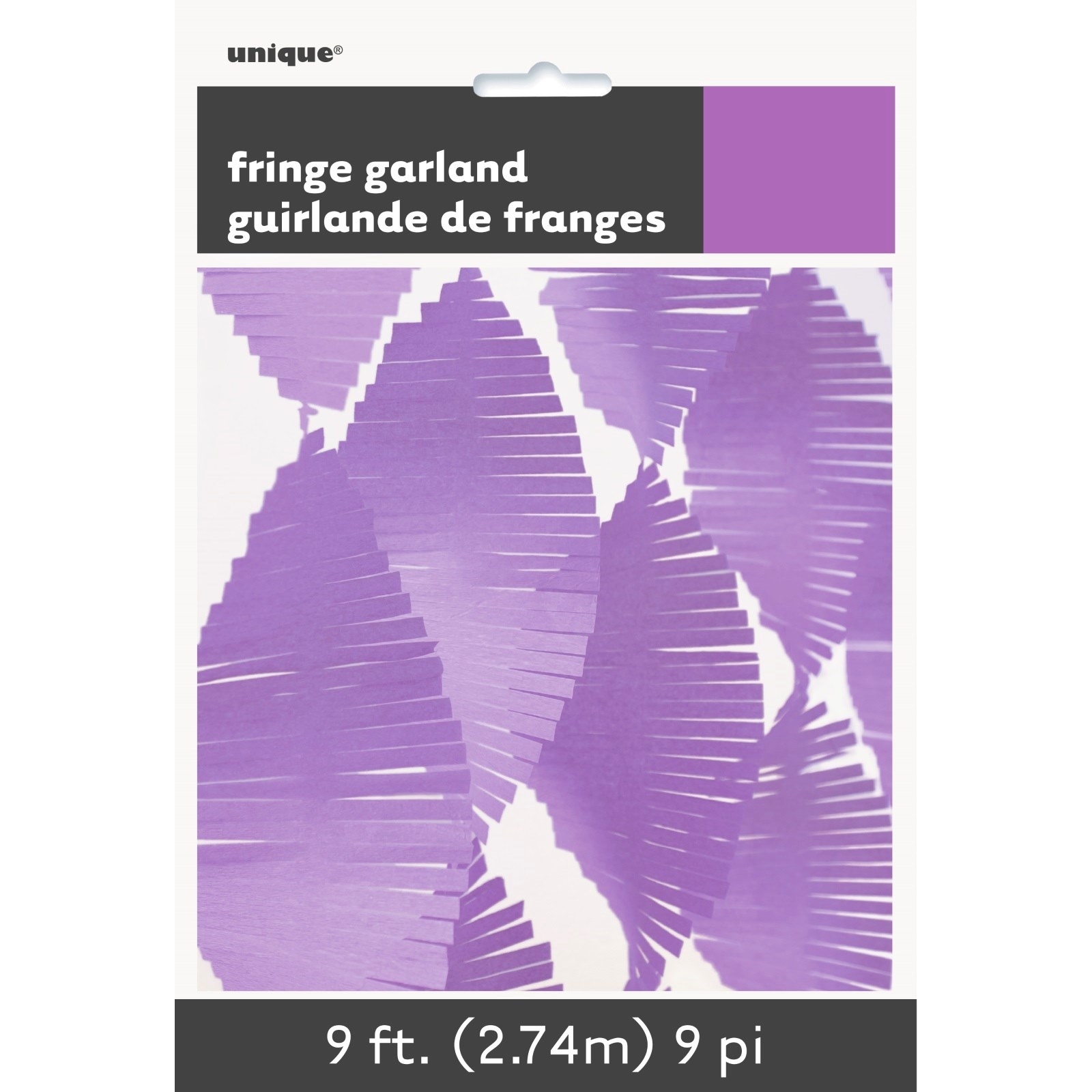 Purple Tissue Paper Fringe Garland