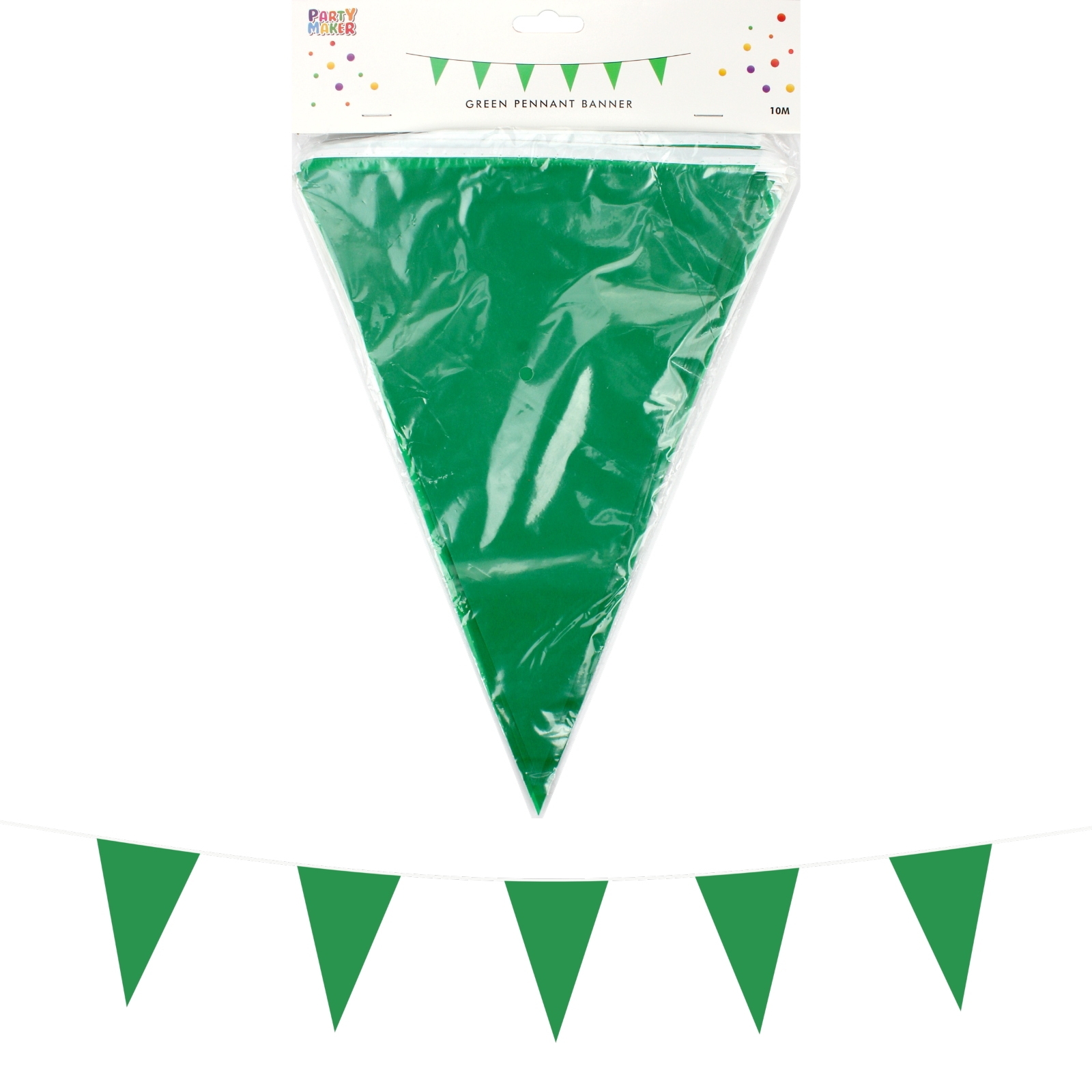 Green Plastic Flag Banner (10m)