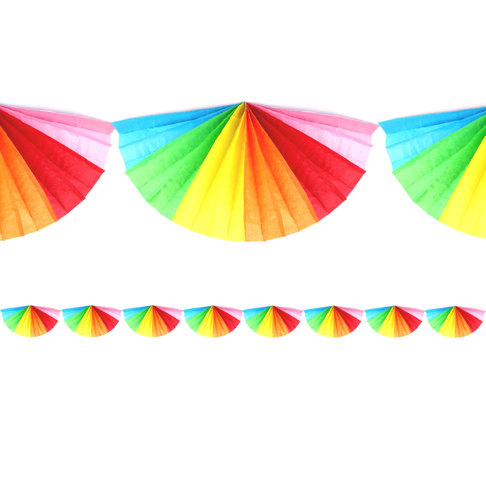 Rainbow Fan Garland Banner
