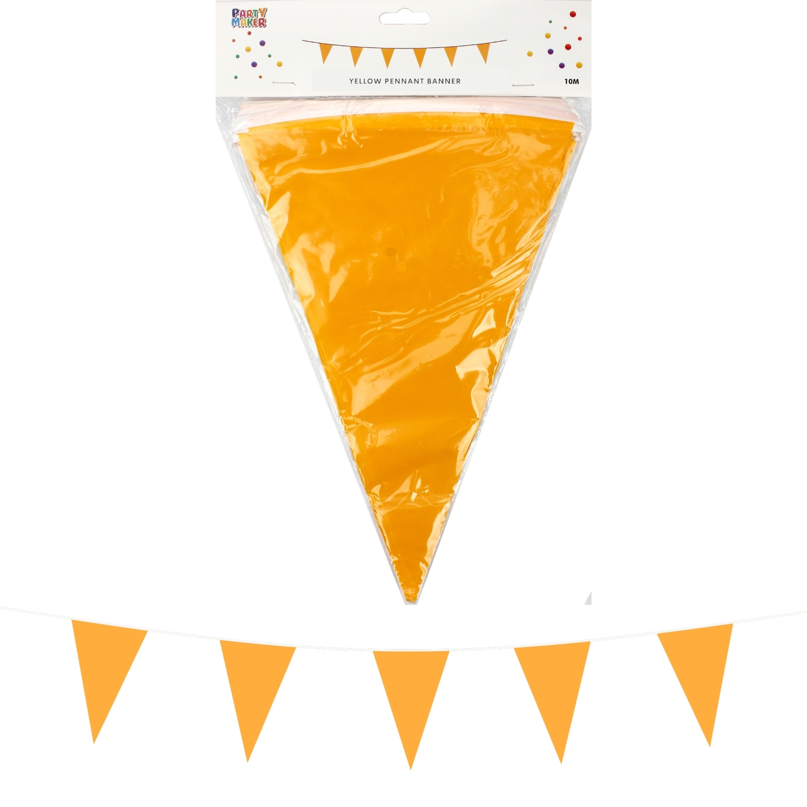 Yellow Plastic Flag Banner (10m)