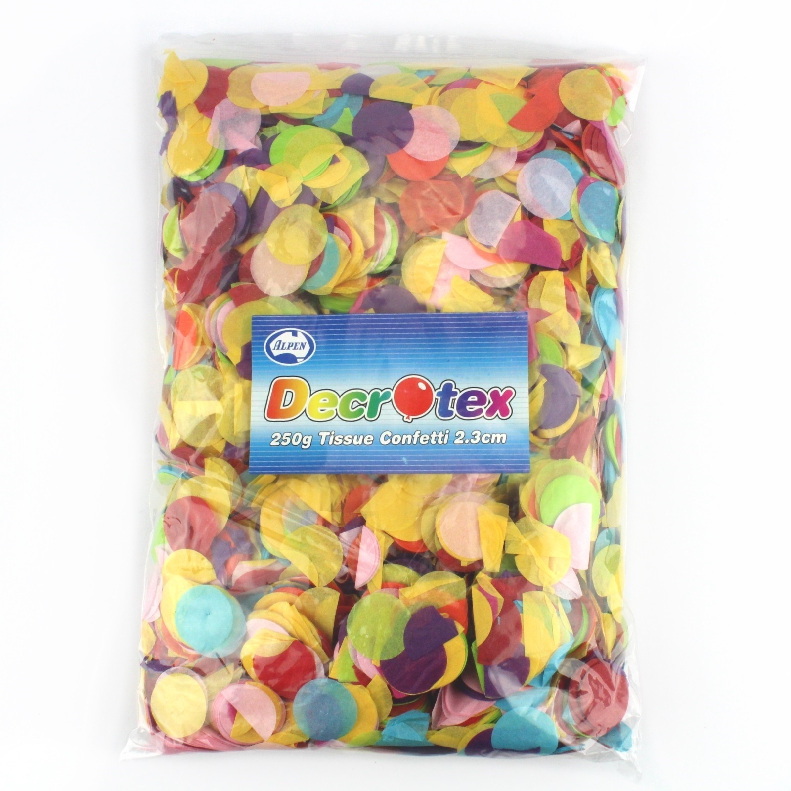 Bulk Multi Coloured Tissue Confetti 2cm (250g)