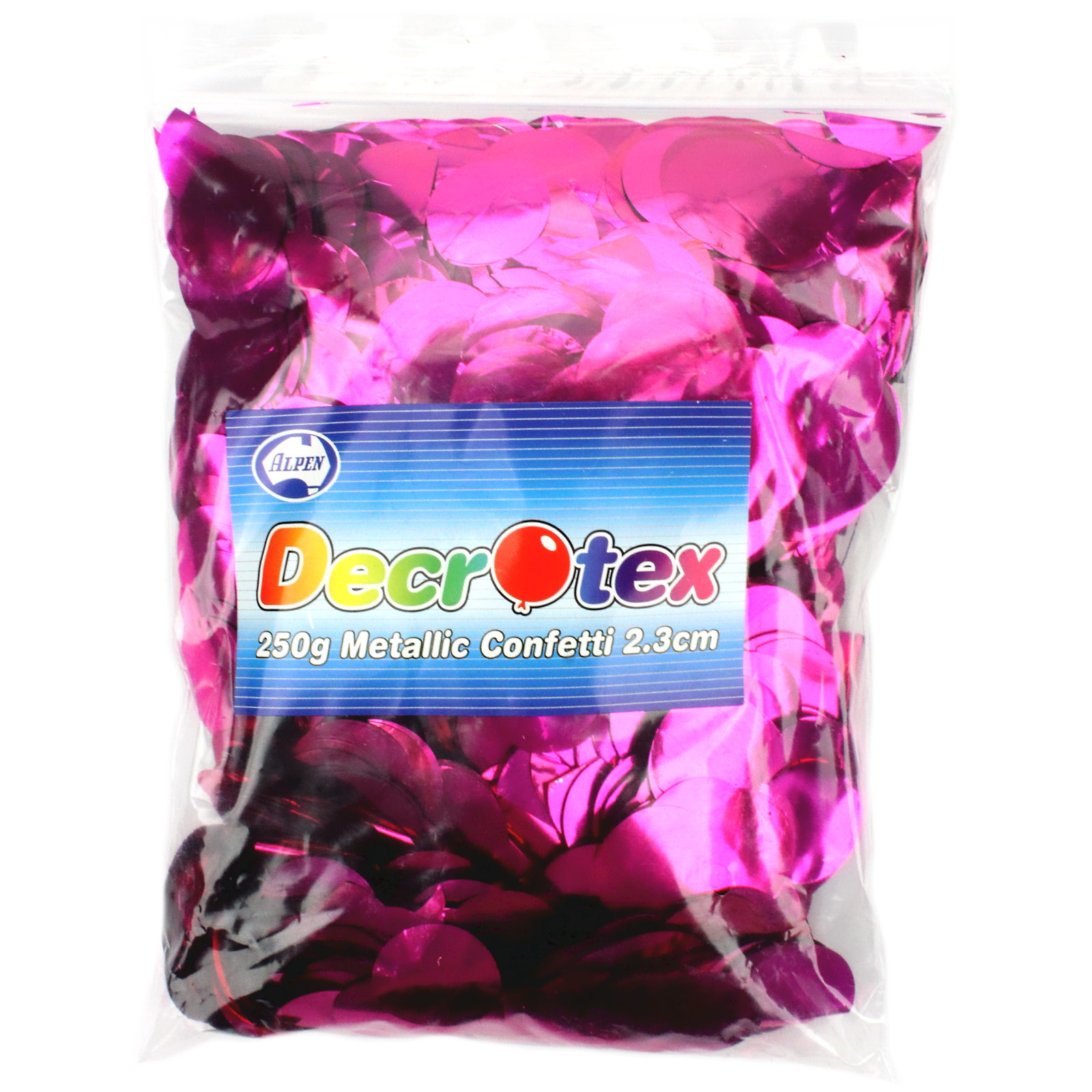 Bulk Hot Pink Metallic Confetti 2cm (250g)
