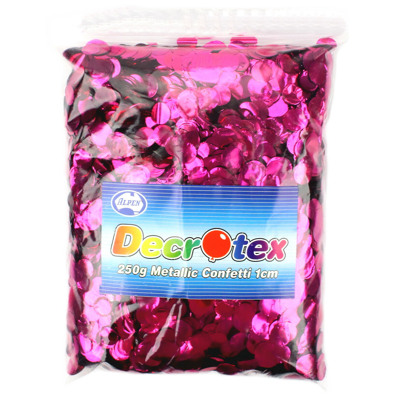 Bulk Hot Pink Metallic Confetti 1cm (250g)