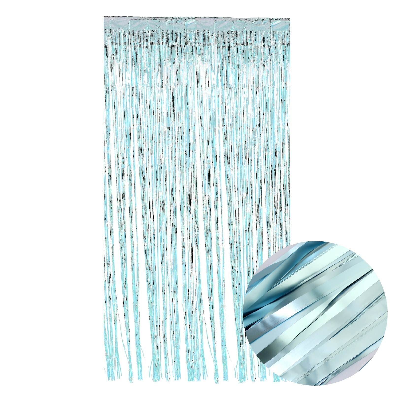 Matte Light Blue Satin Backdrop Curtain 100cm x 200cm